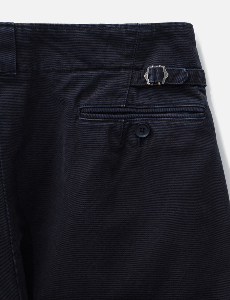 PEACHED COTTON TWILL GARMENT-DYE 2 PLEATED TROUSERS 4