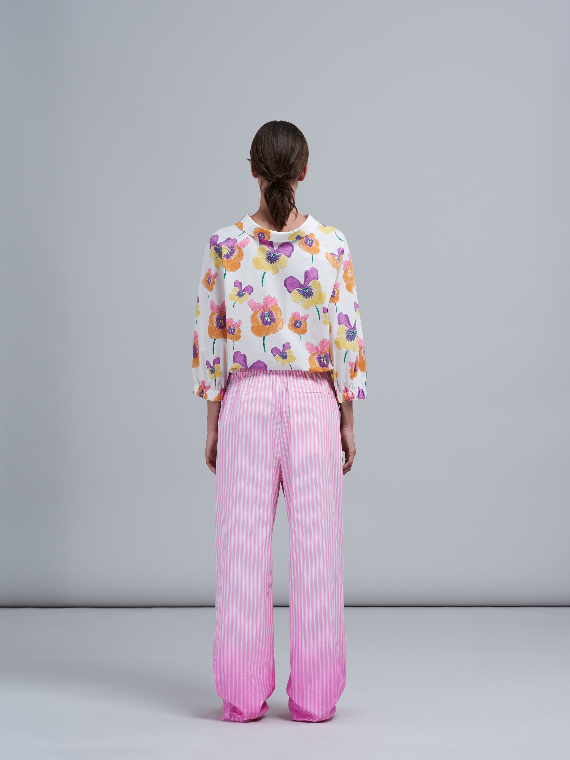 PINK DIP-DYED POPLIN TROUSERS - 3