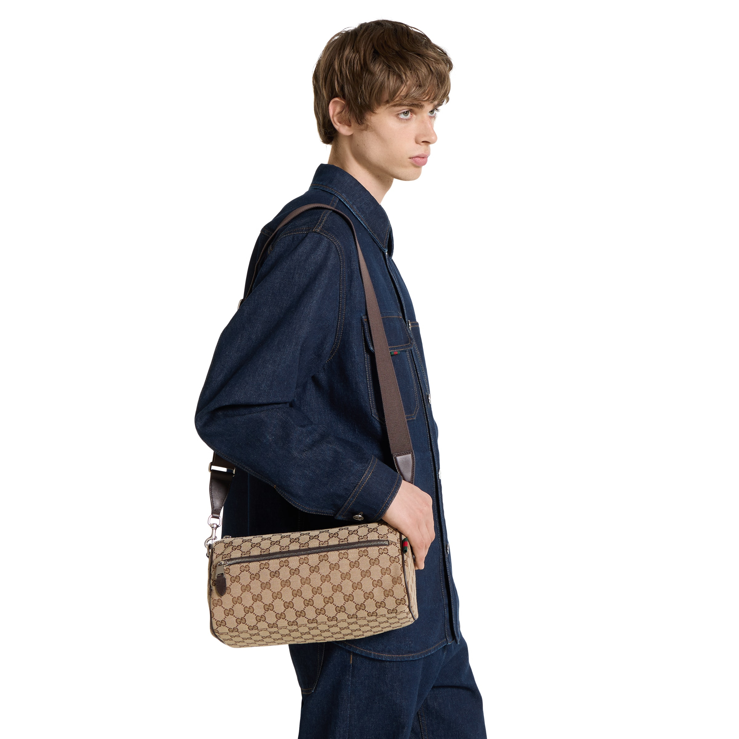 GG canvas small boston bag - 3