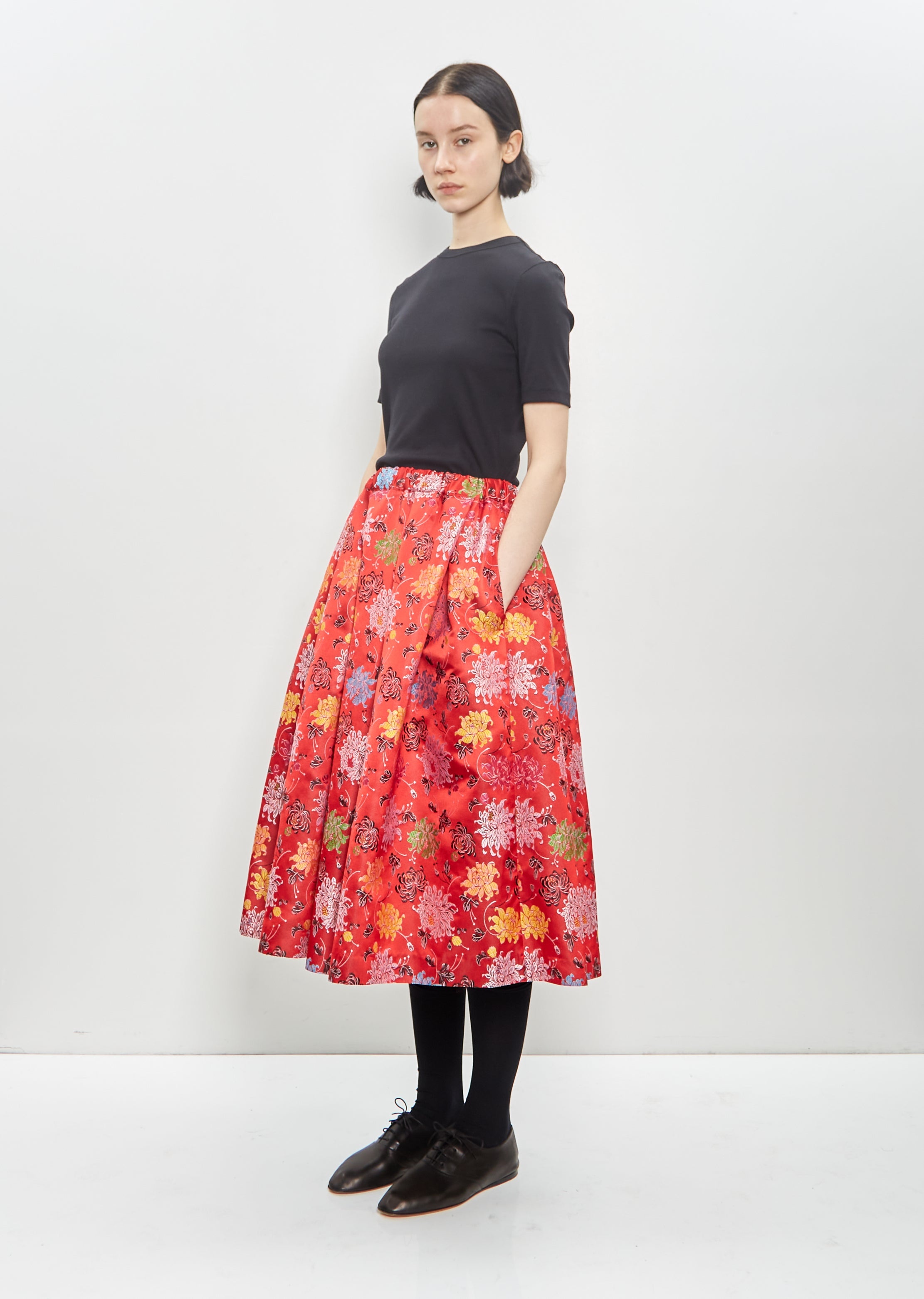 Polyester Jacquard Pleated Skirt - 4