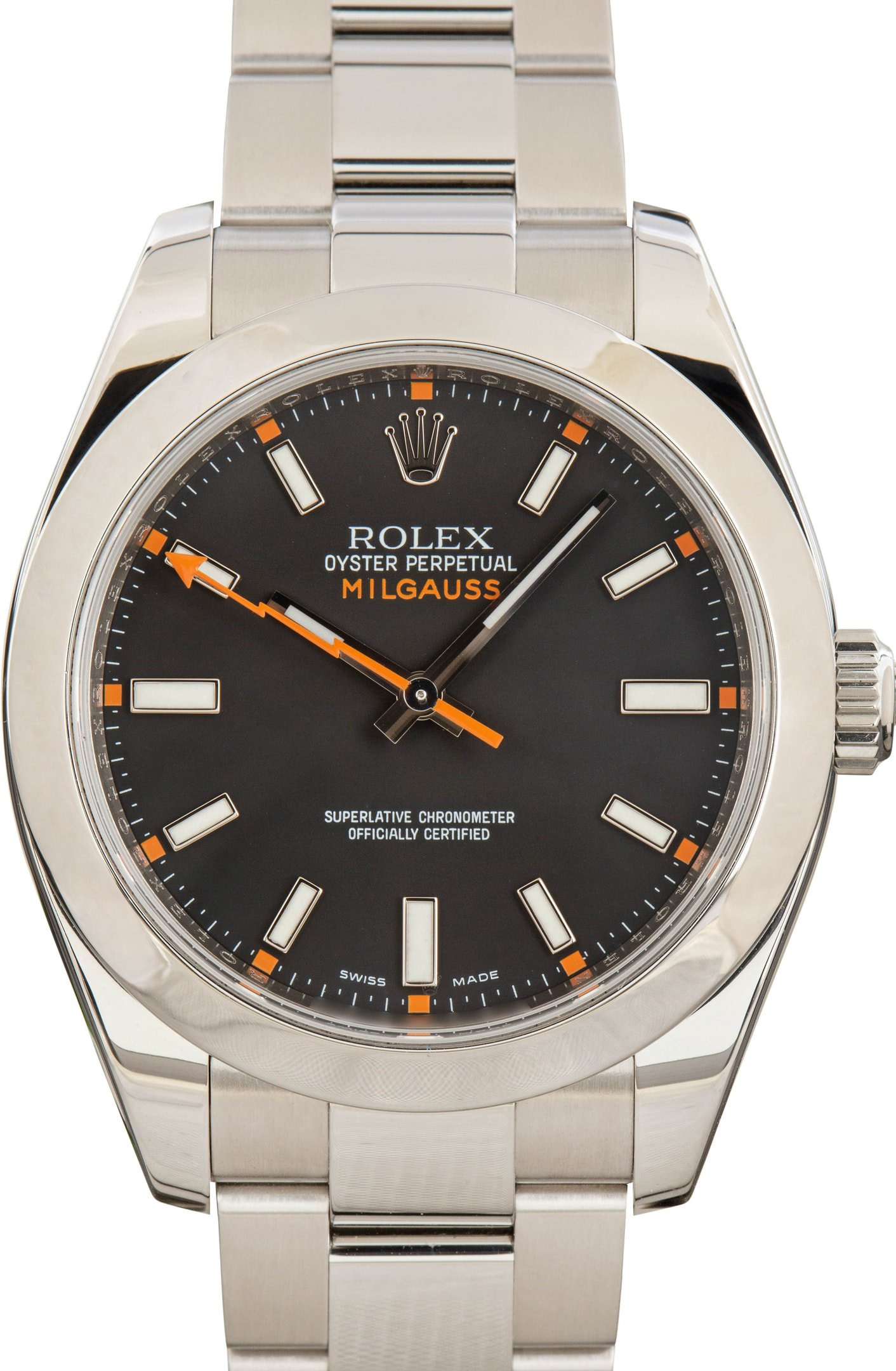 Pre-owned Rolex Milgauss Ref 116400 Black Dial Stainless Steel - 1