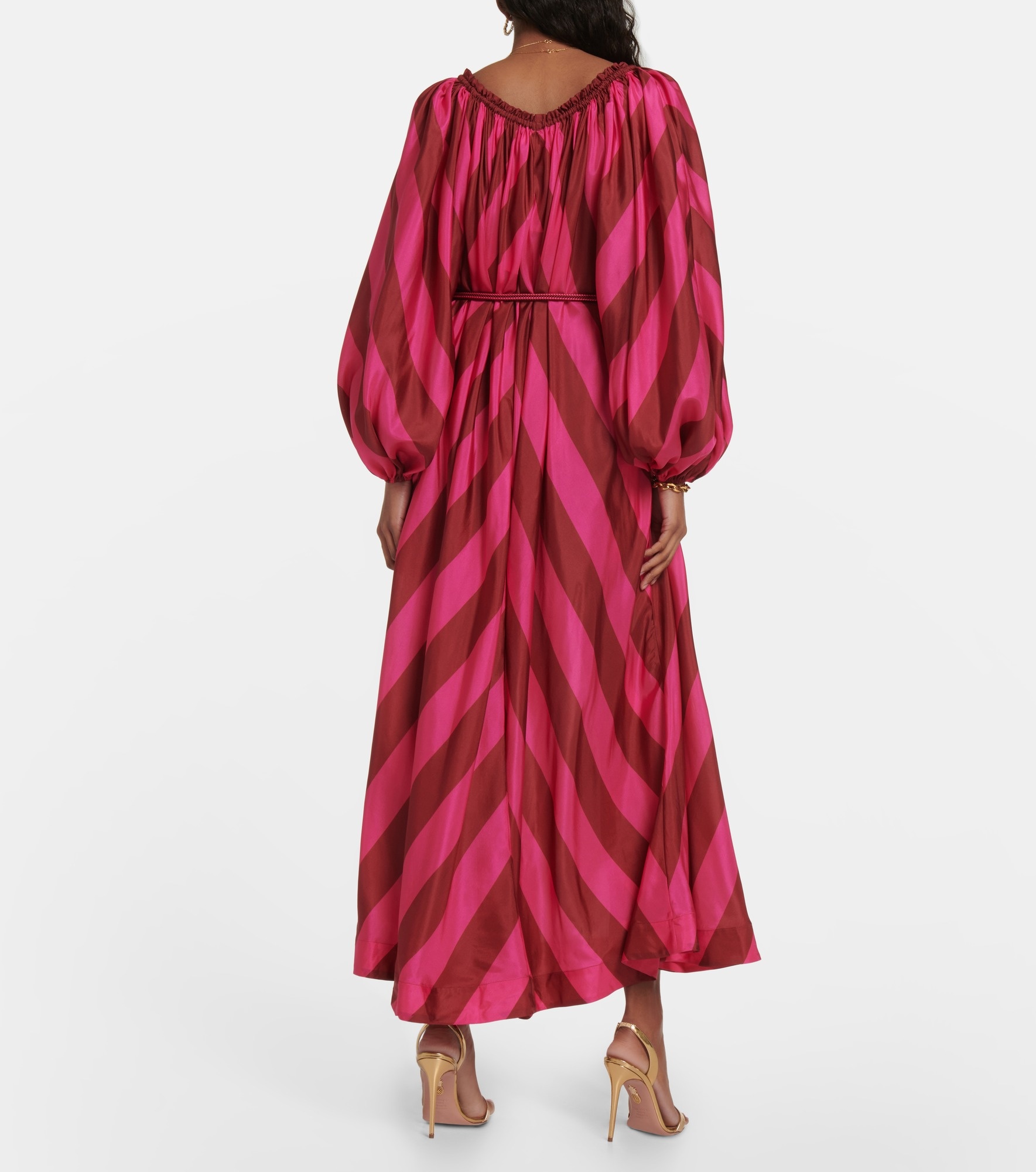 Chevron-printed silk kaftan - 3