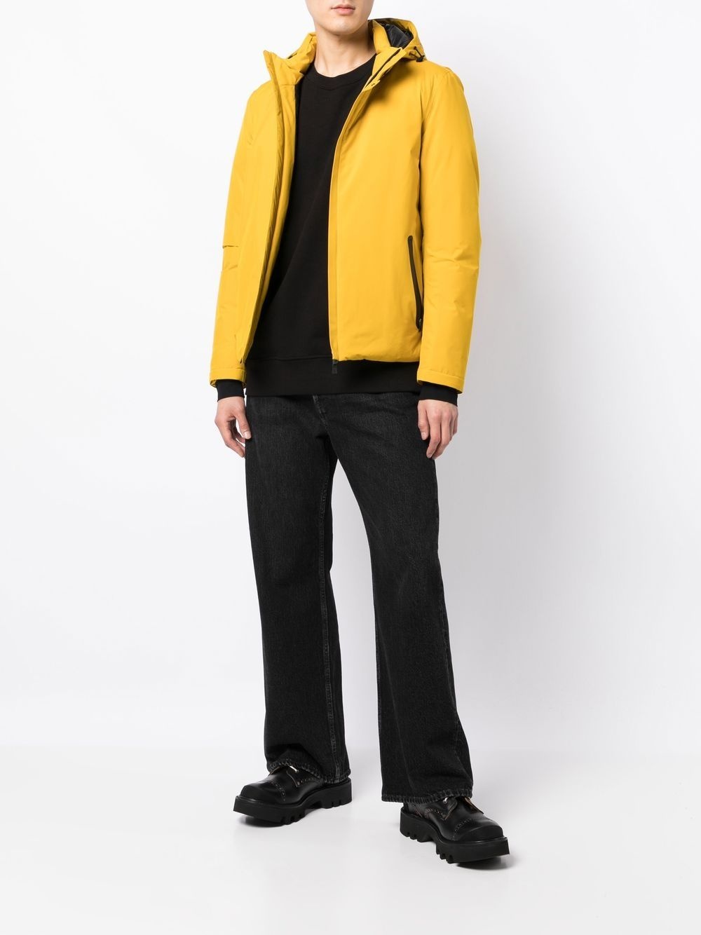 padded drawstring-hooded jacket - 2