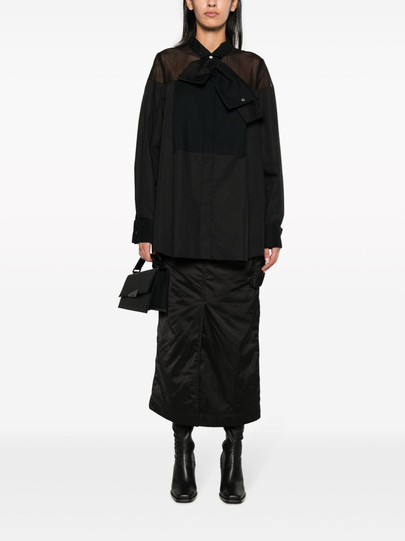 sacai attached-detail sheer-panels shirt outlook