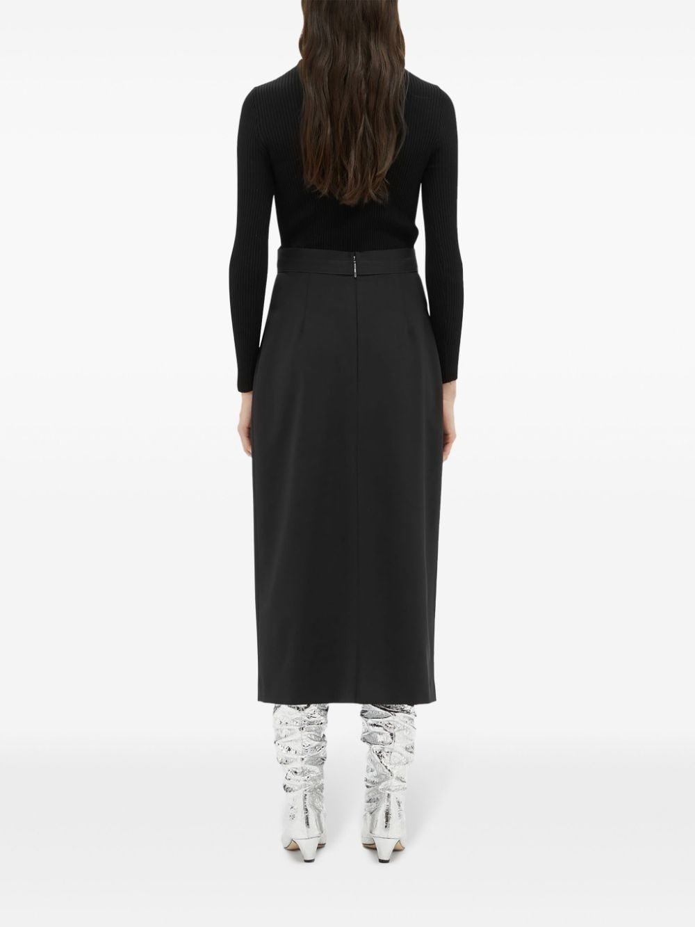 logo-print maxi skirt - 4