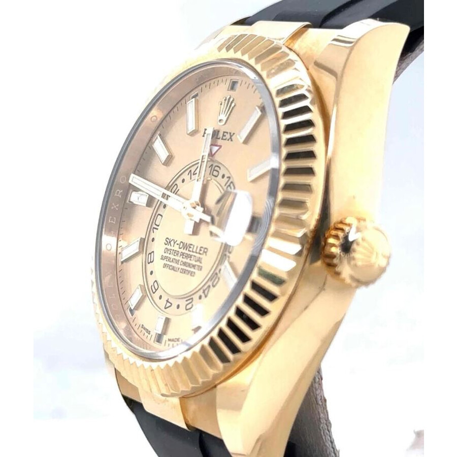 Pre-owned Rolex Sky Dweller GMT Automatic Champagne Dial Men's Watch 326238CSR - 2