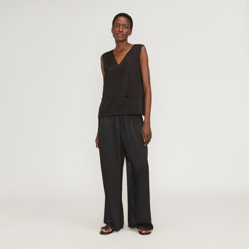 THE SATIN V-NECK TOP 6