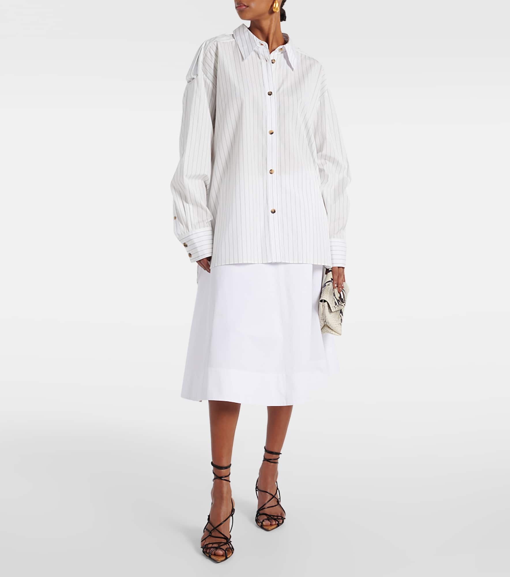 Tamal pinstriped oversized cotton shirt - 2