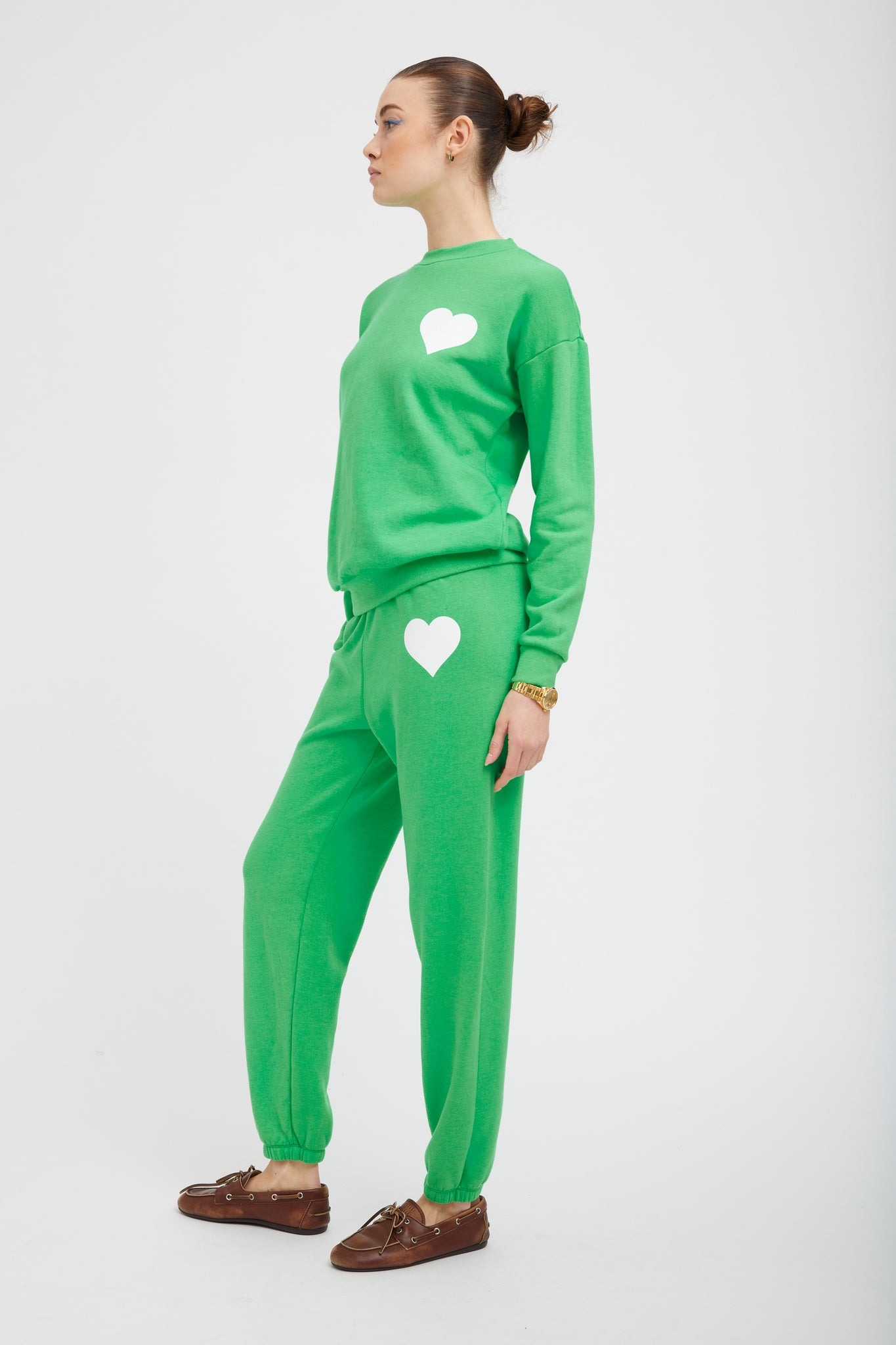 BRIGHT GREEN HEART SWEATSHIRT - 3