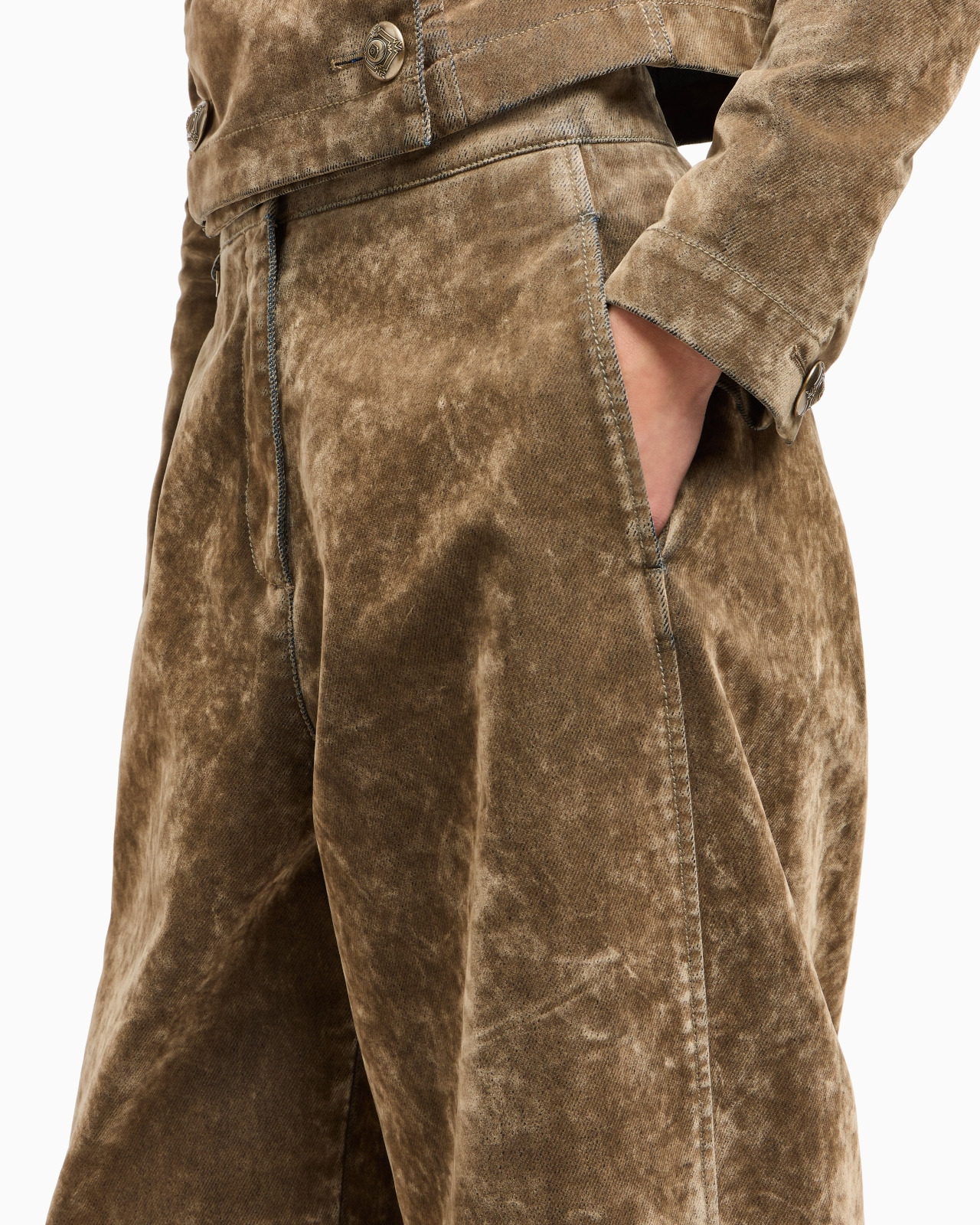WIDE-LEG VELVET TROUSERS - 5