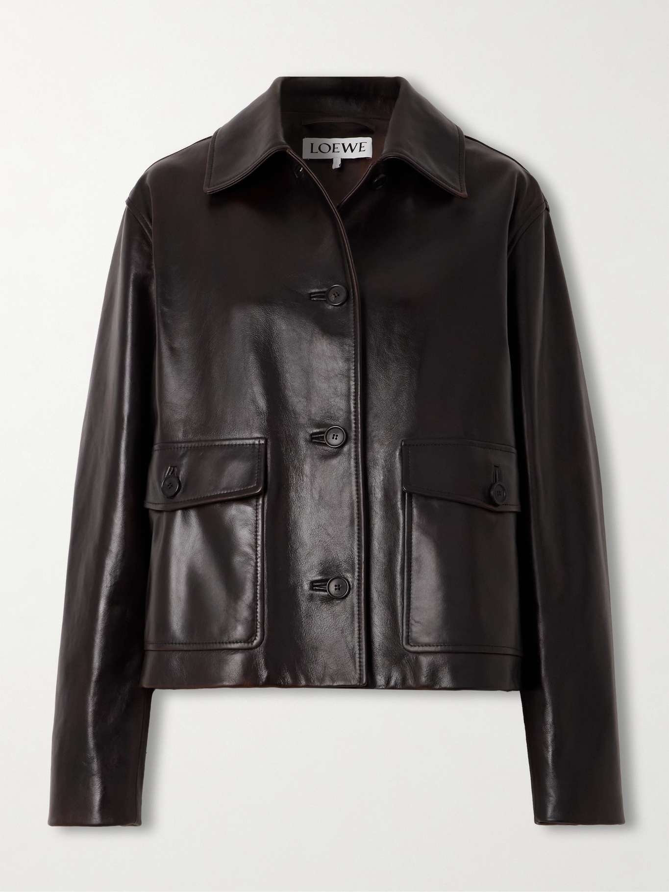 Glossed-leather jacket - 1