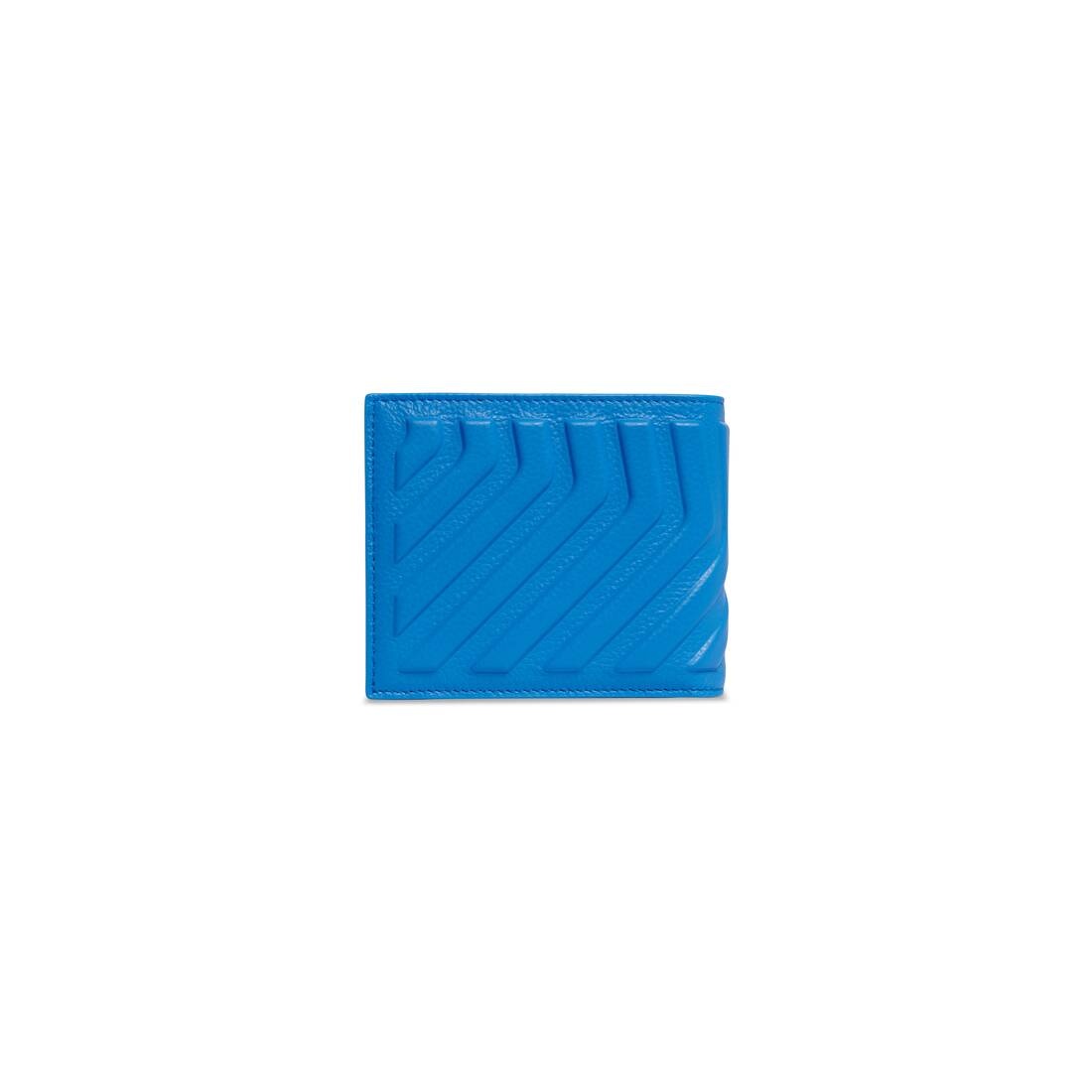 Men's Car Square Folded Coin Wallet in Blue - 2