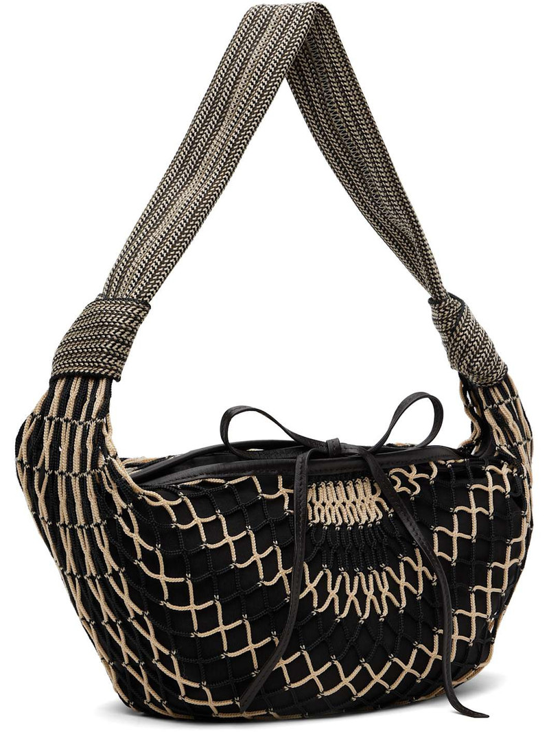 Lemaire Black & Beige Fortune Croissant Filt Bag outlook