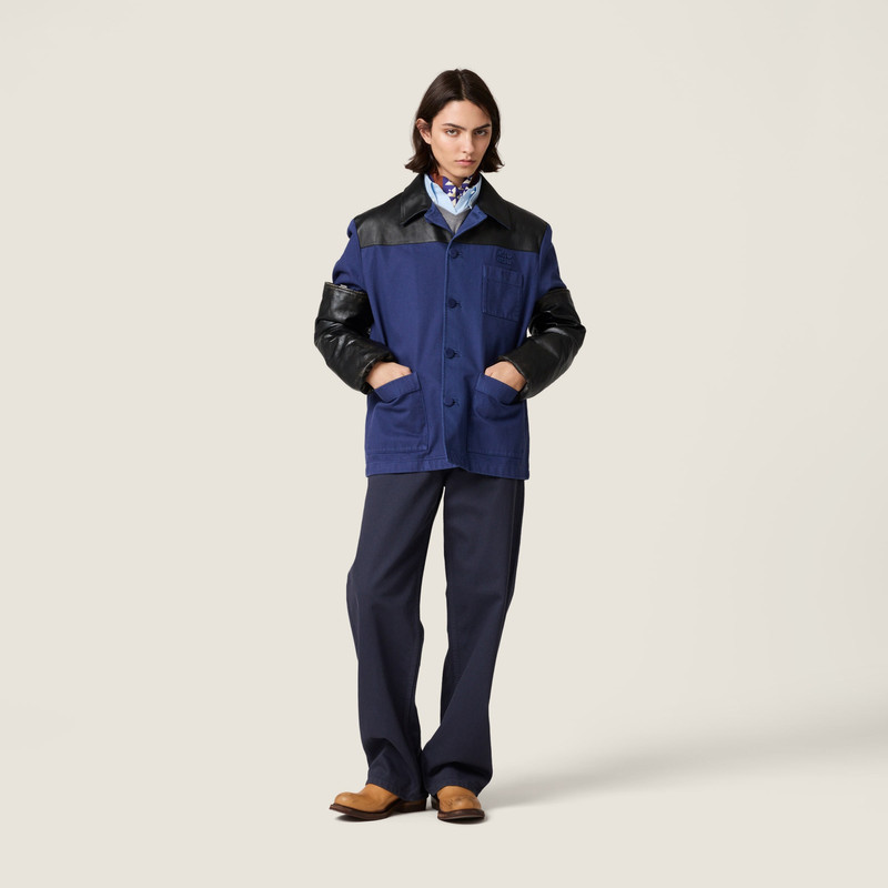 Miu Miu Garment-dyed gabardine pants outlook