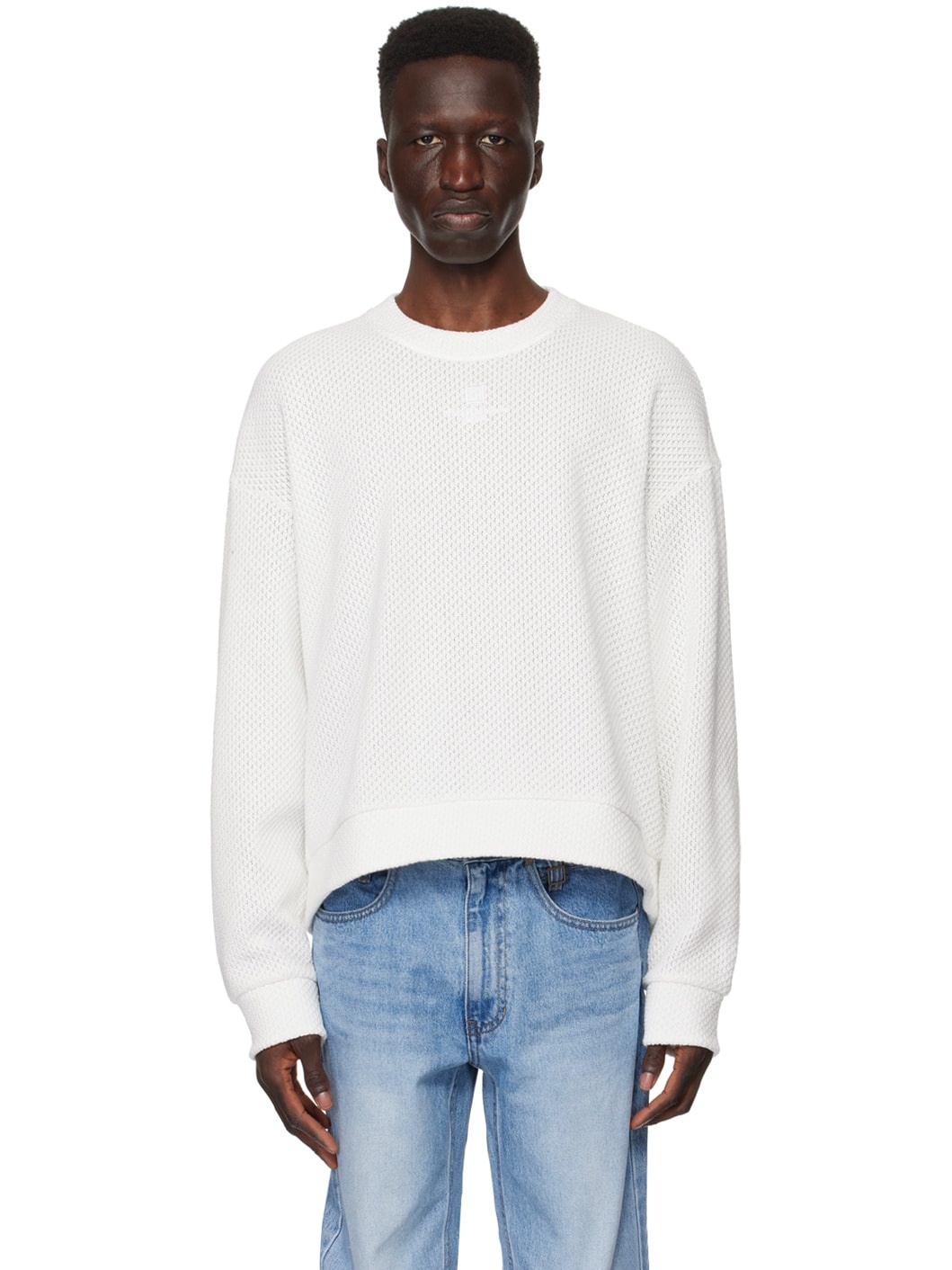 White Plaque Sweatshirt - 1