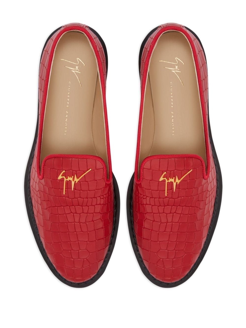 Tim logo-lettering loafers - 4