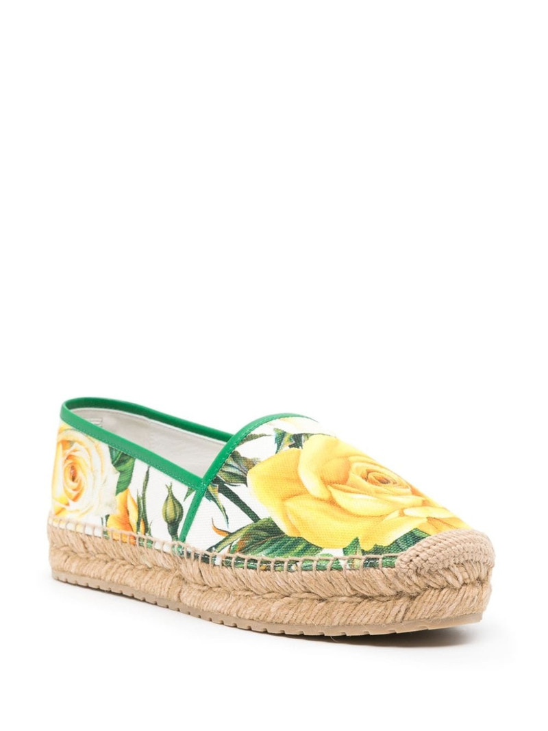 Dolce & Gabbana floral-print canvas espadrilhes outlook