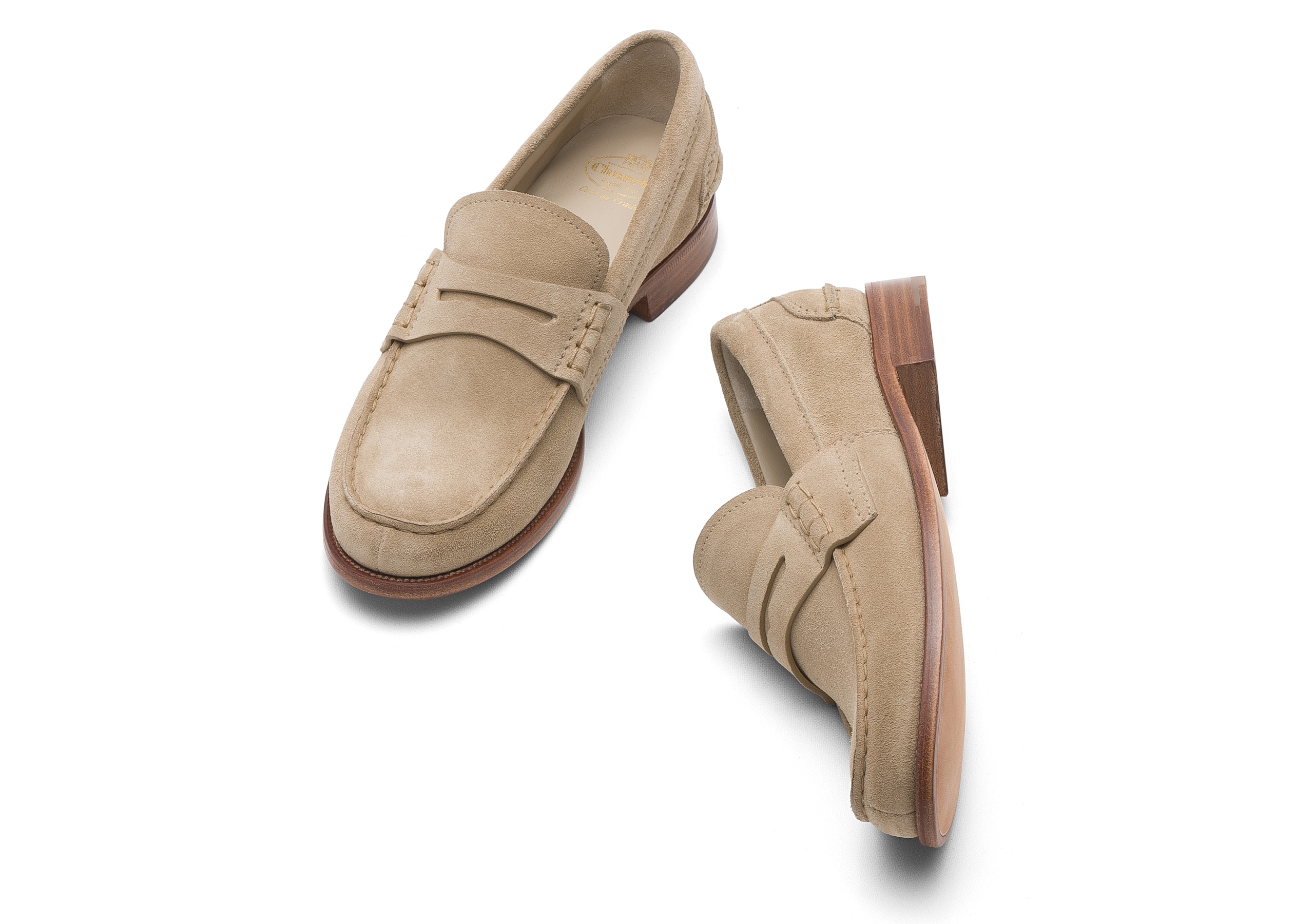 Pembrey w  6
Suede Loafer Stone - 2