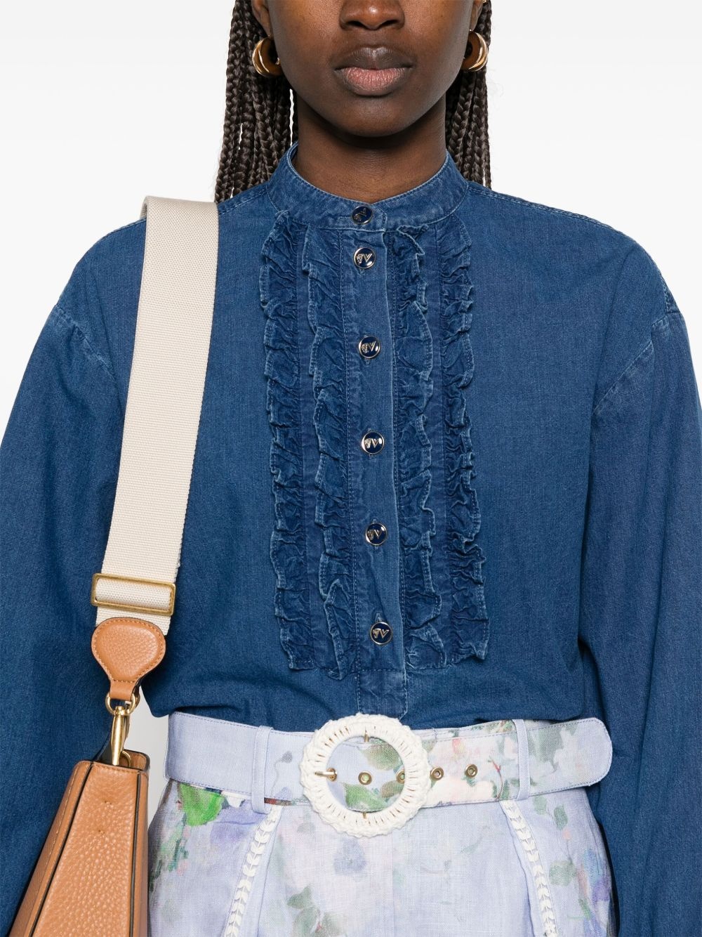 ruffled-detail shirt - 5