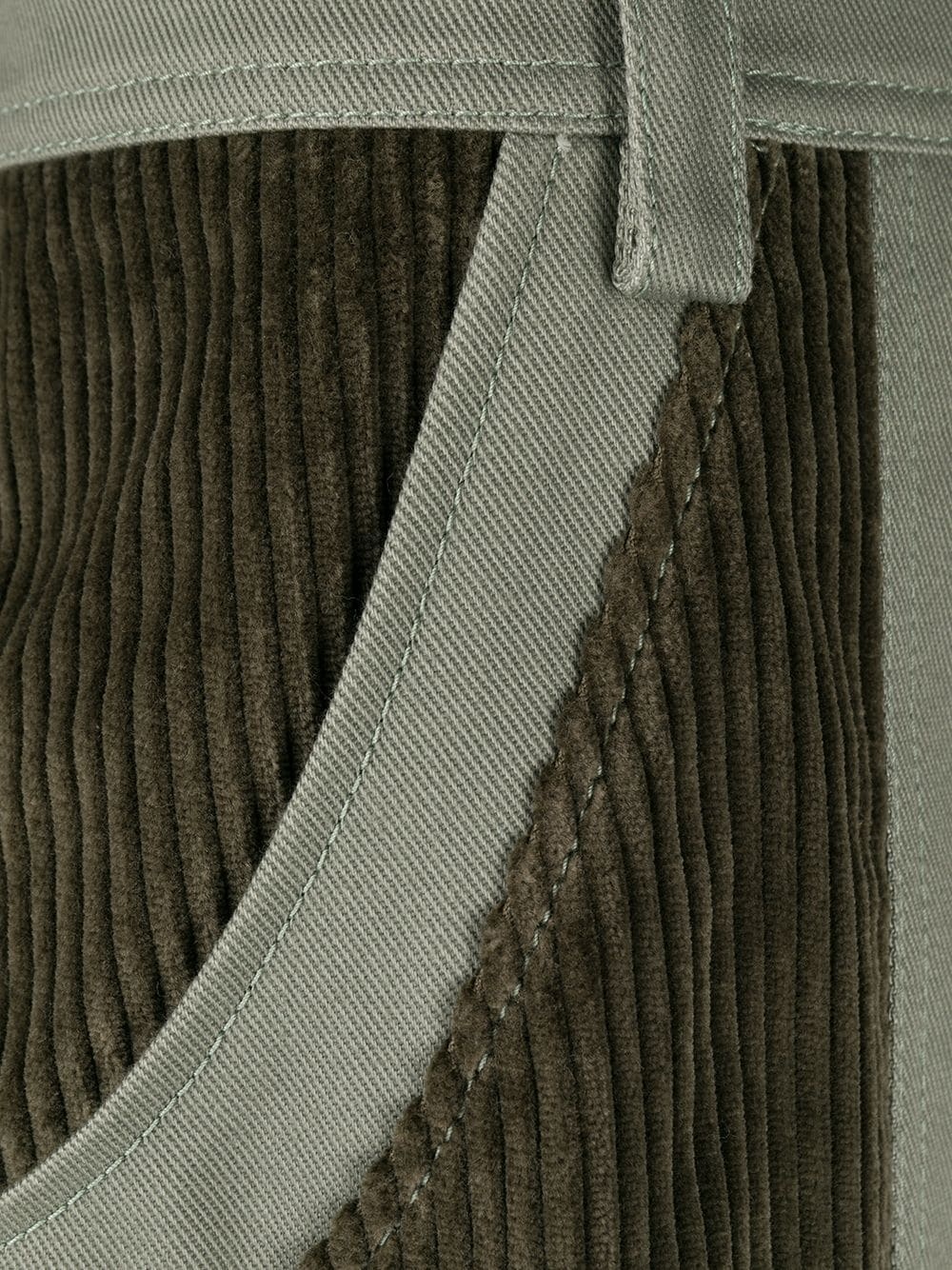 corduroy detail trousers  - 7