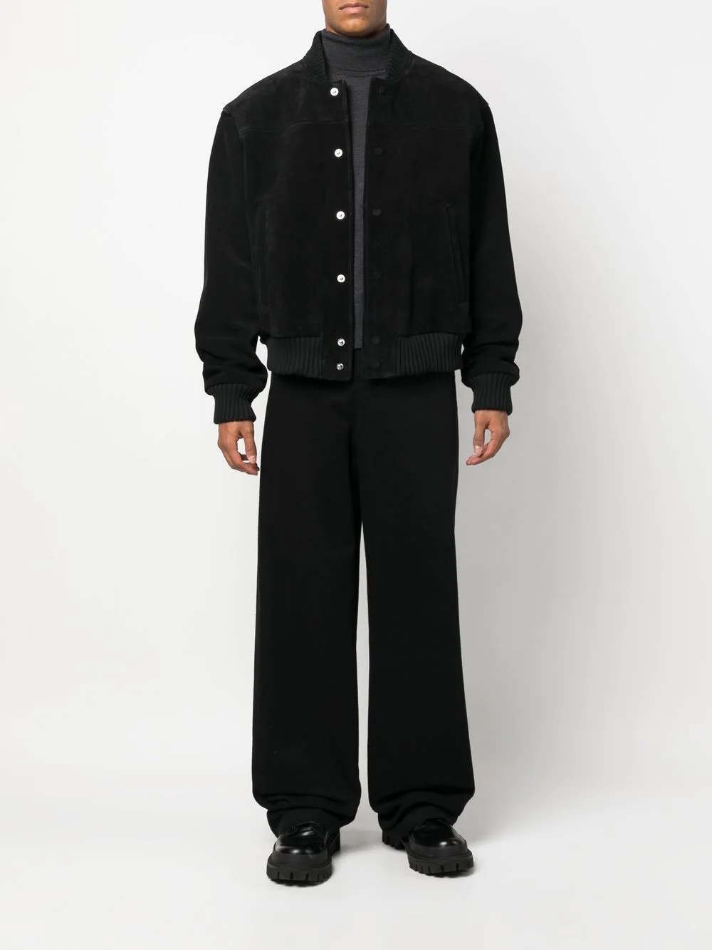 brushed-effect bomber jacket - 2