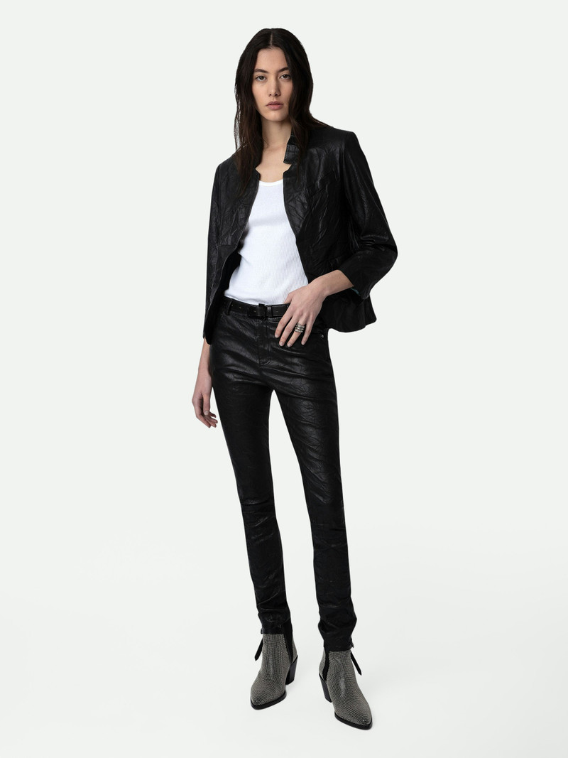 Zadig & Voltaire Phlame Crinkle Leather Pants outlook