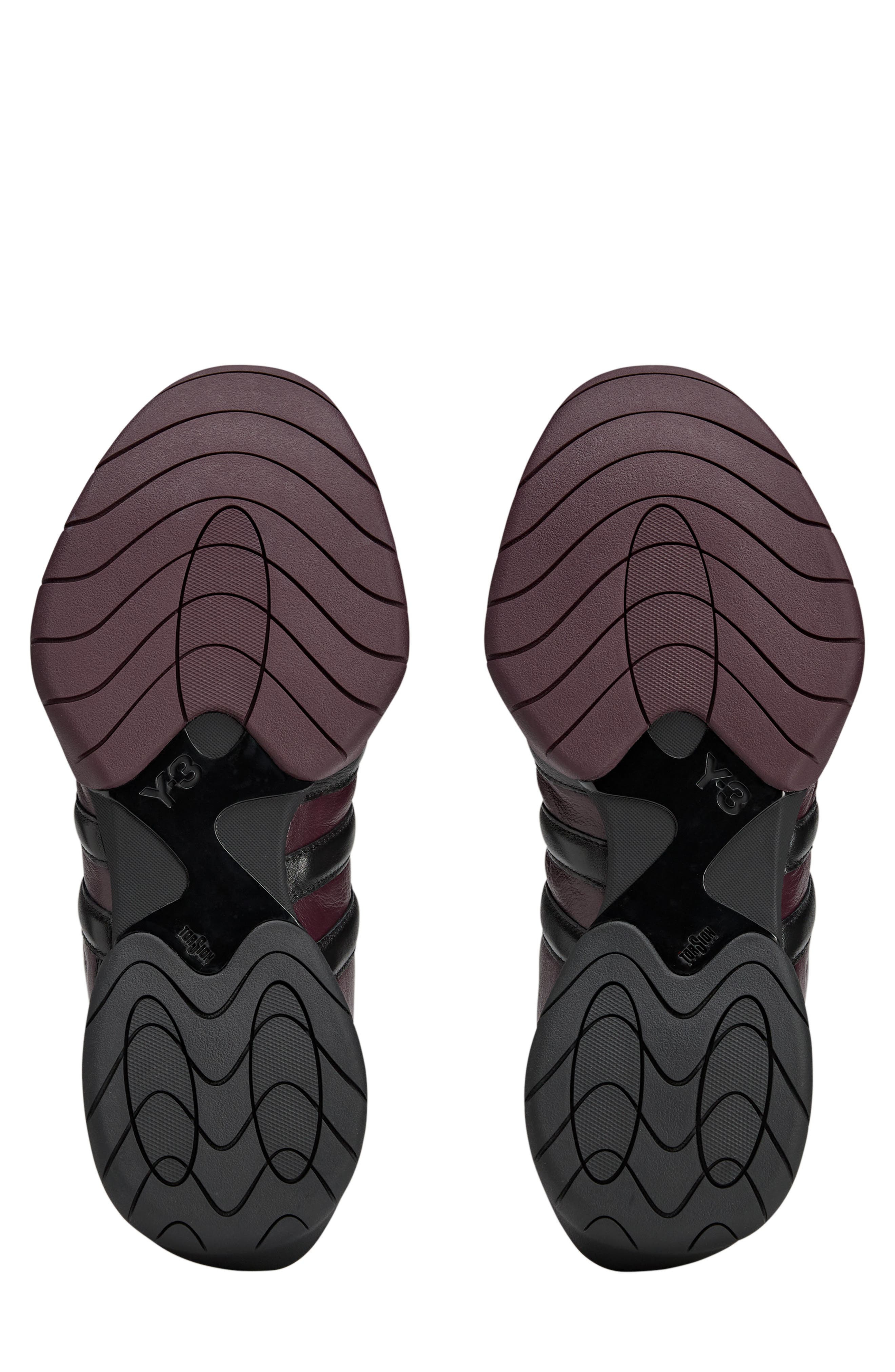 Y-3 Gender Inclusive Regu Sneaker in Black/Shadow Maroon at Nordstrom - 4