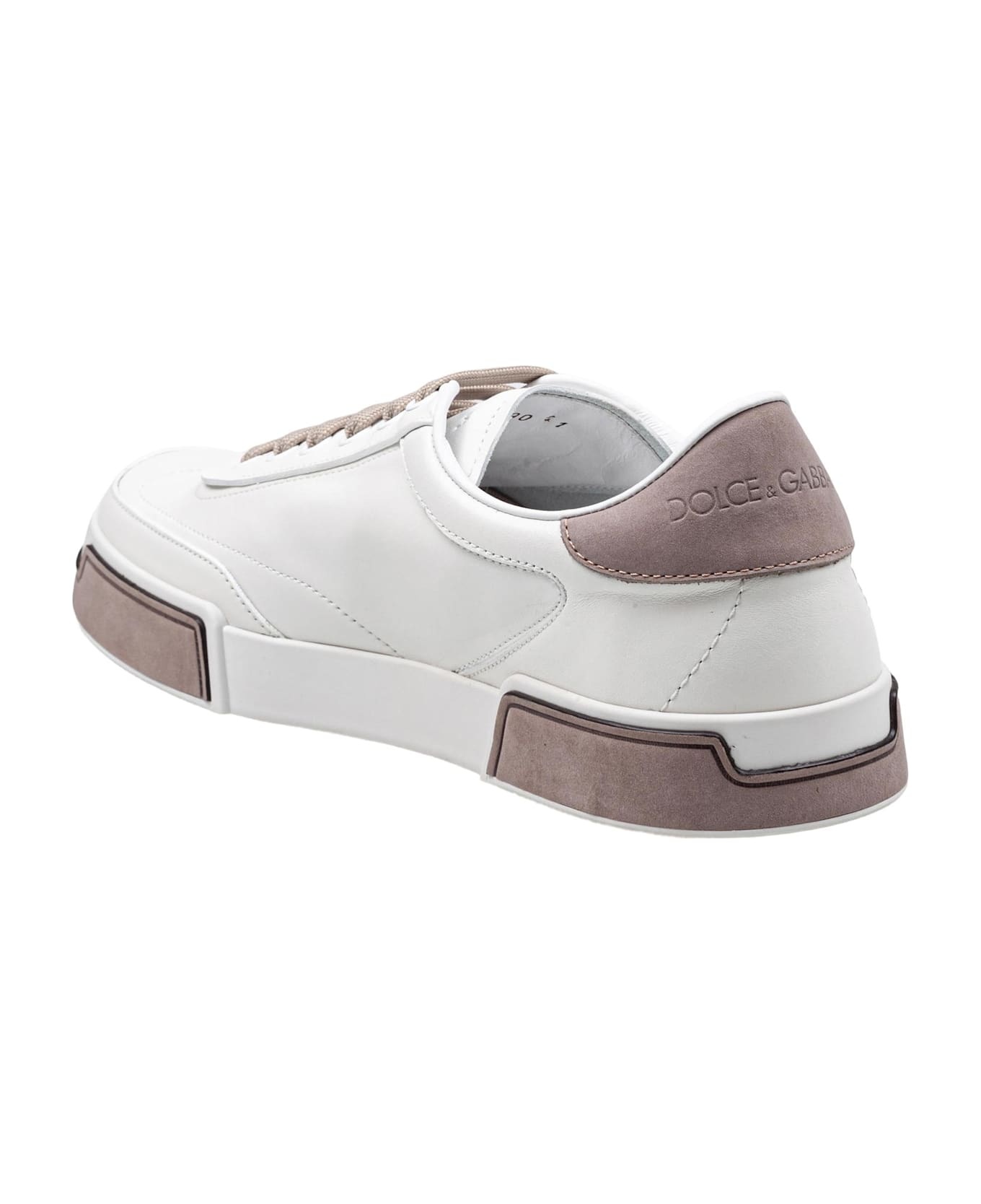 Portofino Yatch Sneakers In Calfskin Color White And Dove Grey - 4