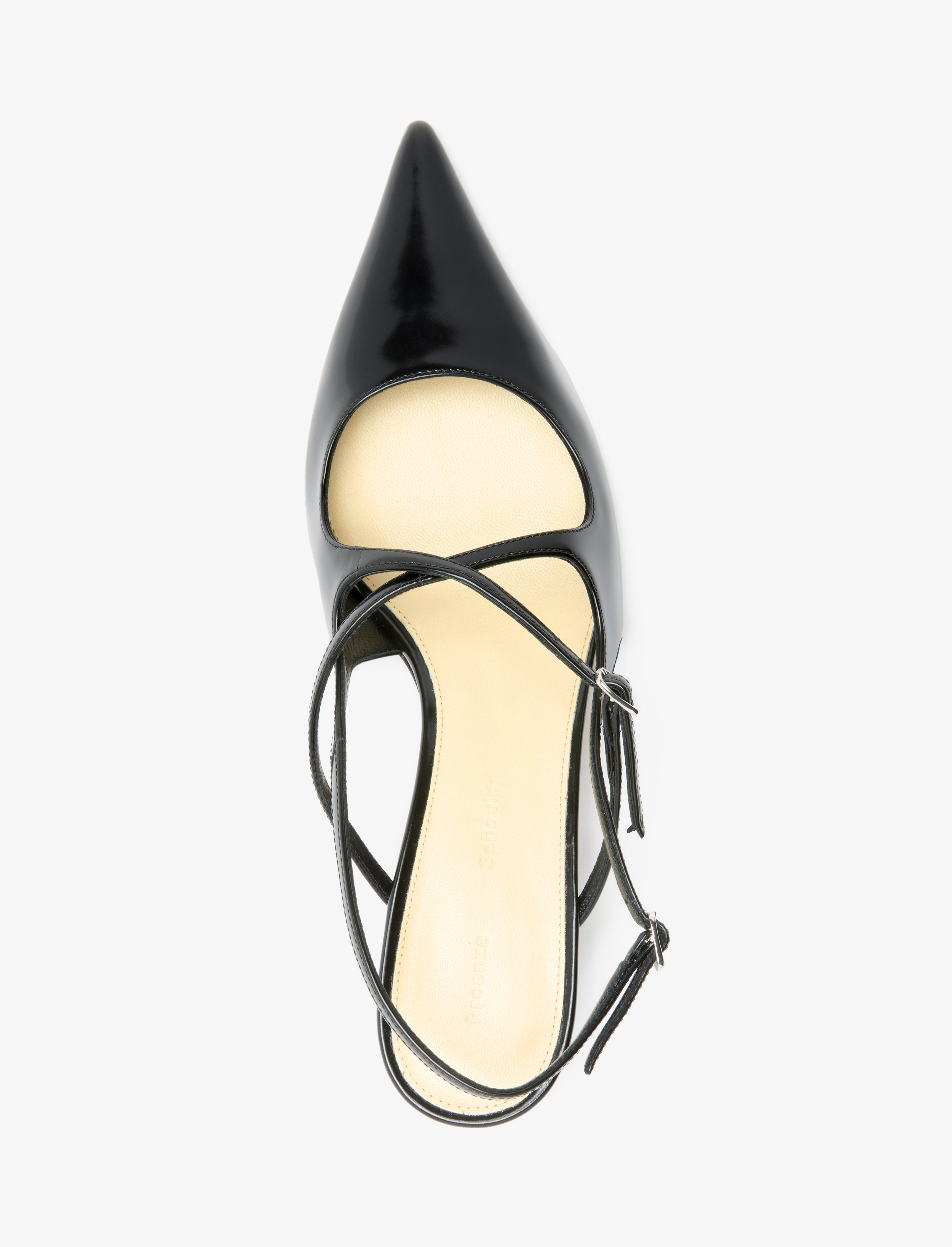 Slash Crossover Slingback Pumps in Spazzolato Leather - 4