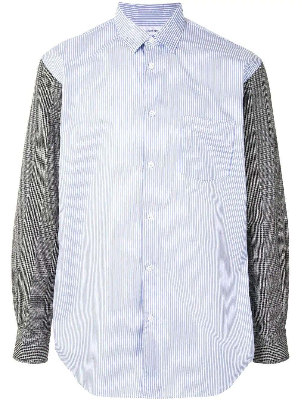 two-tone cotton shirt - 1