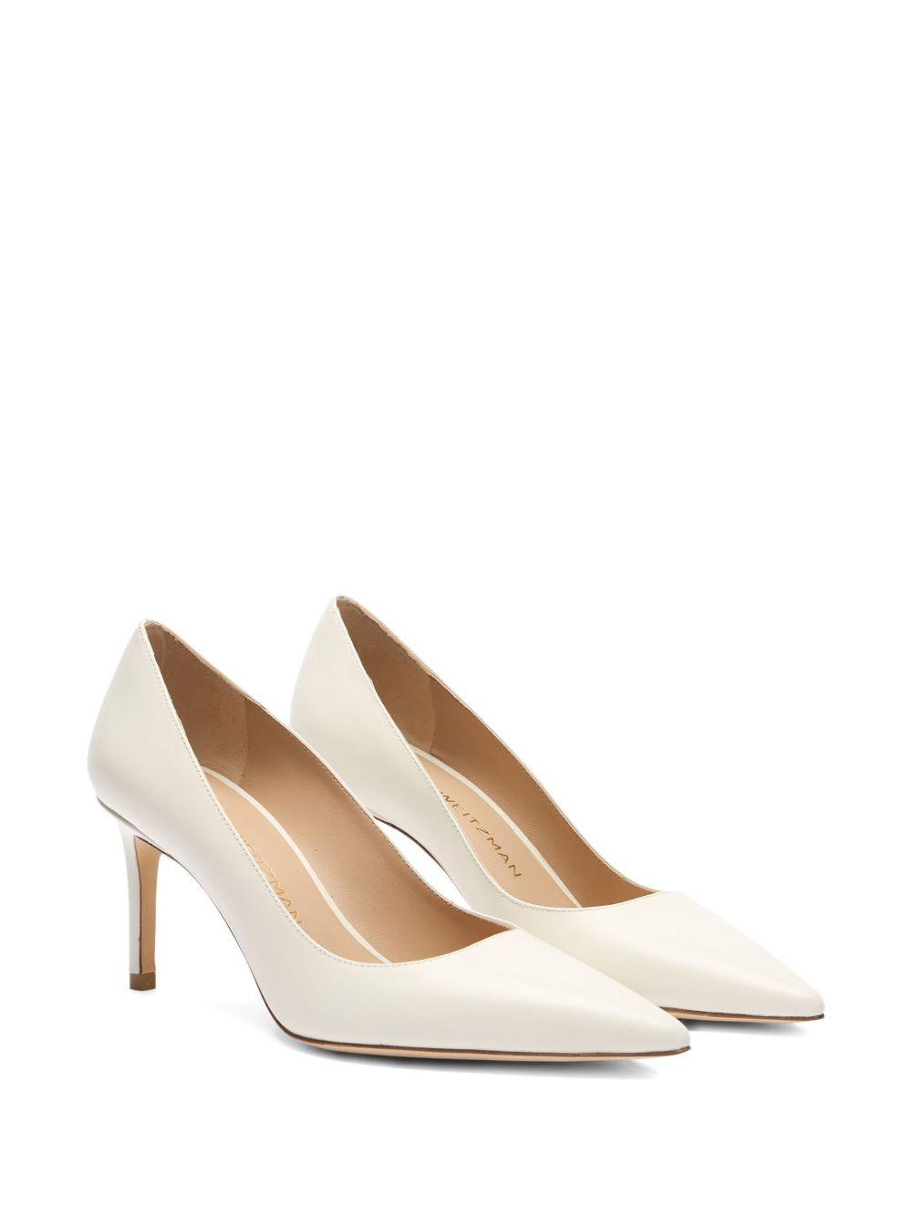 75mm Stuart Power pointed-toe leather pumps - 2