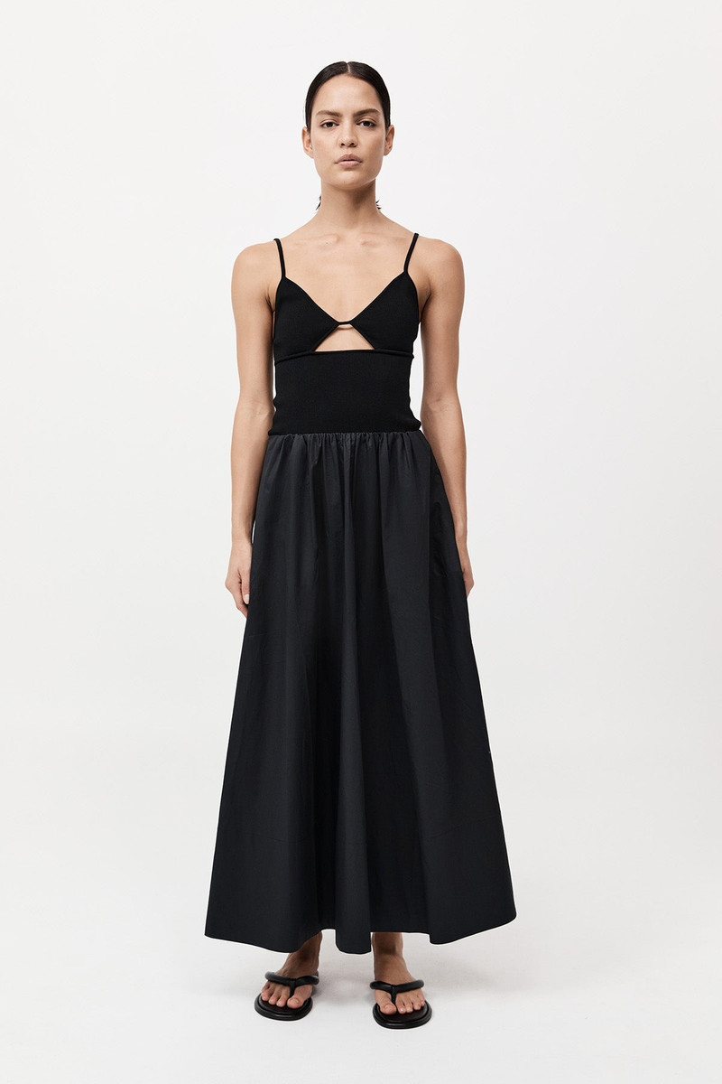 ST. AGNI Knit Cami Dress - Black outlook