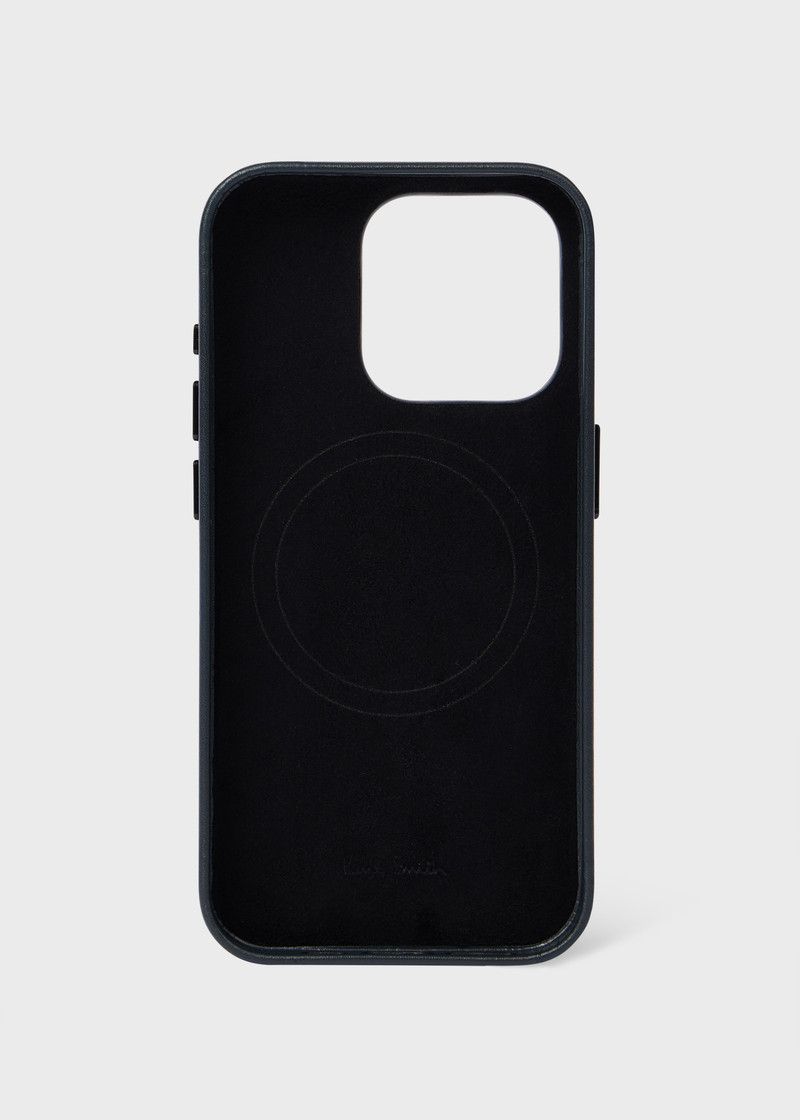 Paul Smith Signature Stripe Leather MagSafe iPhone 15 Pro Case outlook