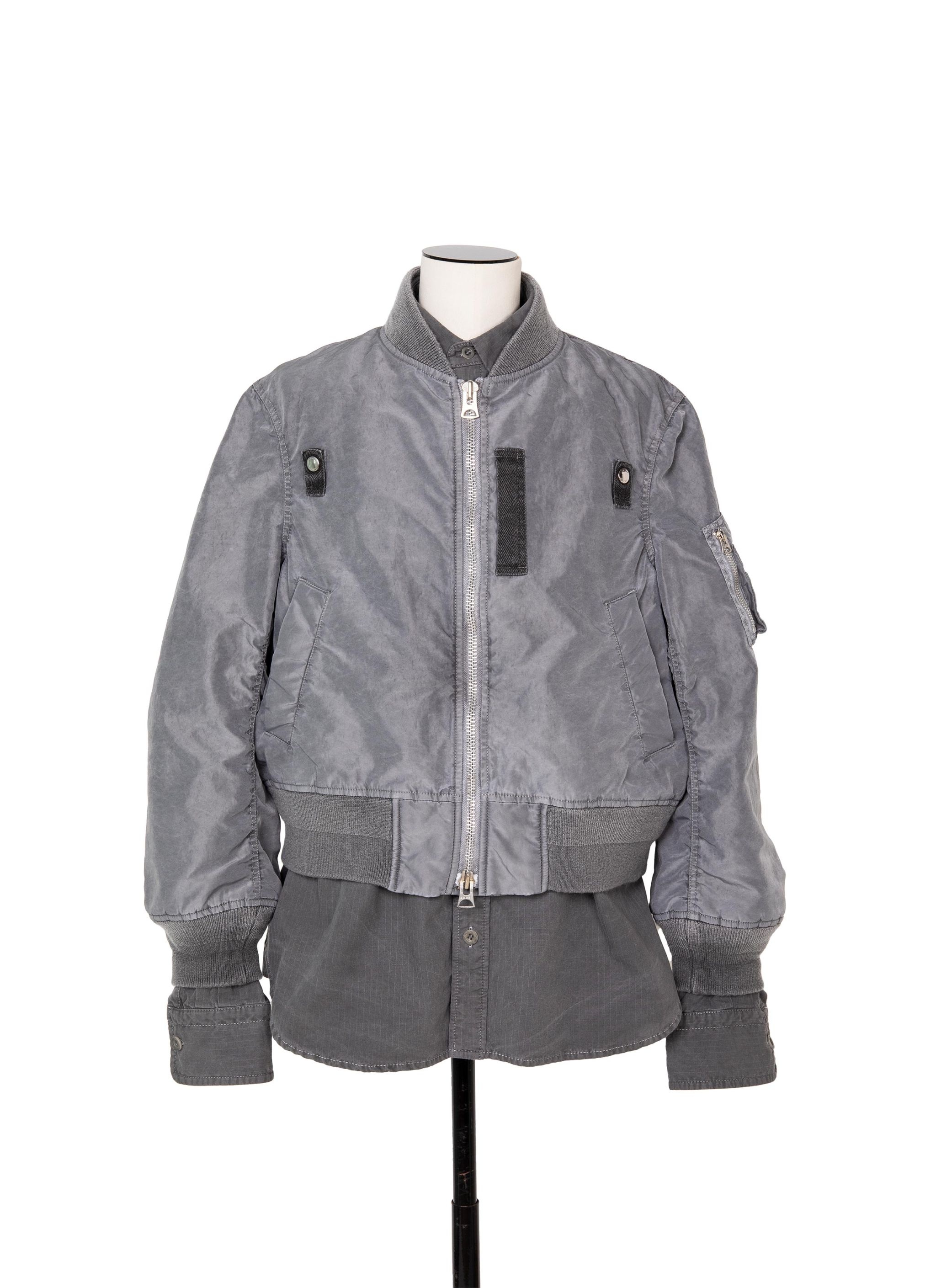 Garment Dye Rip Stop x Nylon Twill BL - 1
