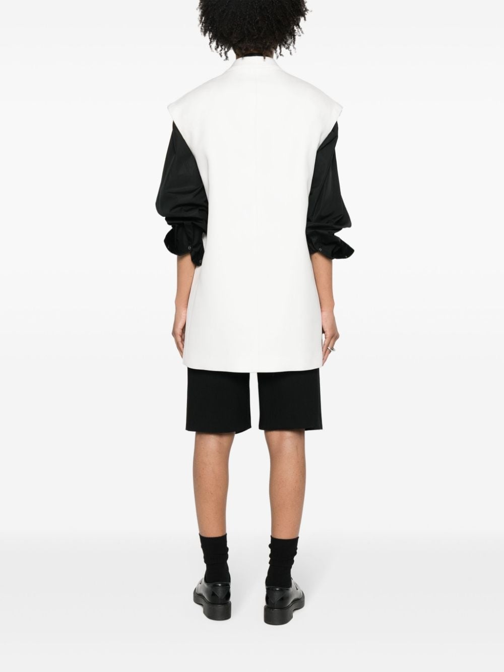 V-neck oversized gilet - 4