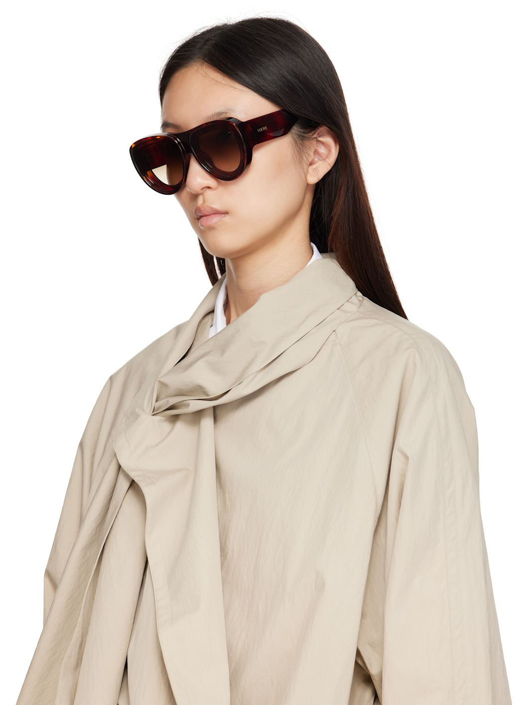 Brown Front Lenses Aviator Sunglasses - 4