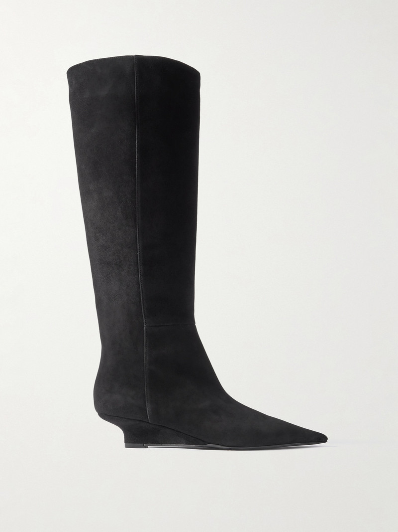 Sharp Suede Knee Boots 1