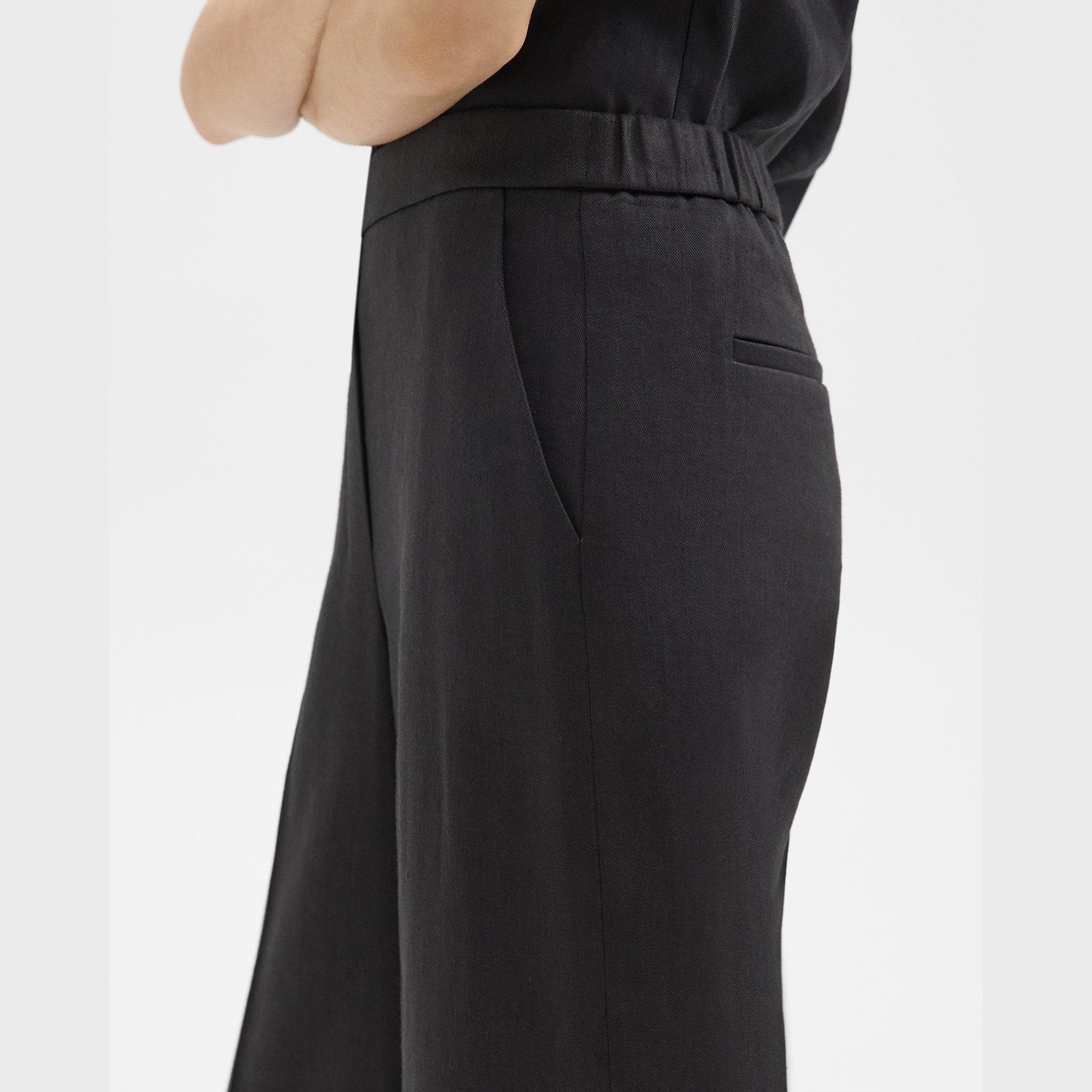 Straight Pull-On Pant in Linen-Viscose - 5