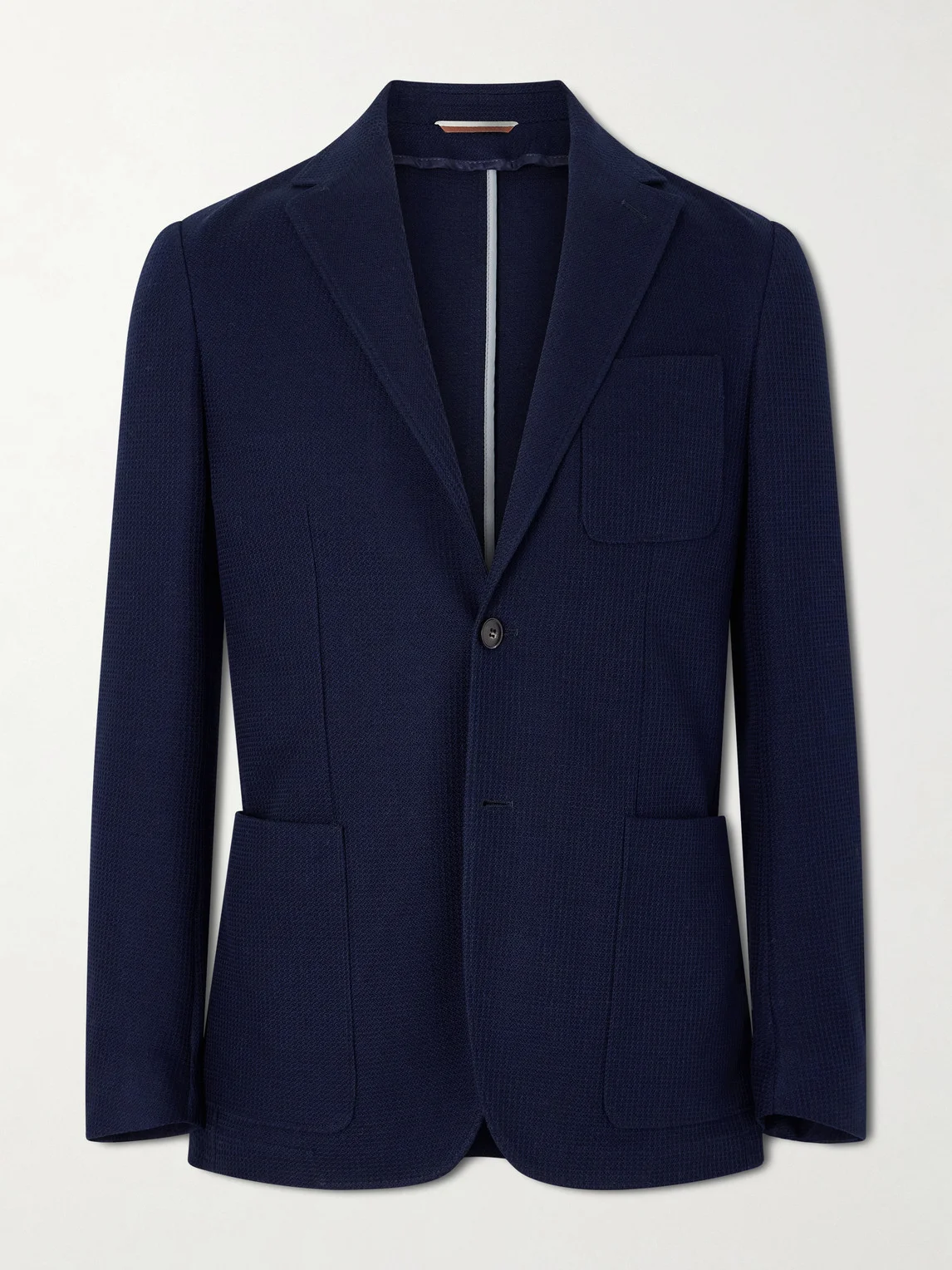 Textured-Cotton Blazer - 1