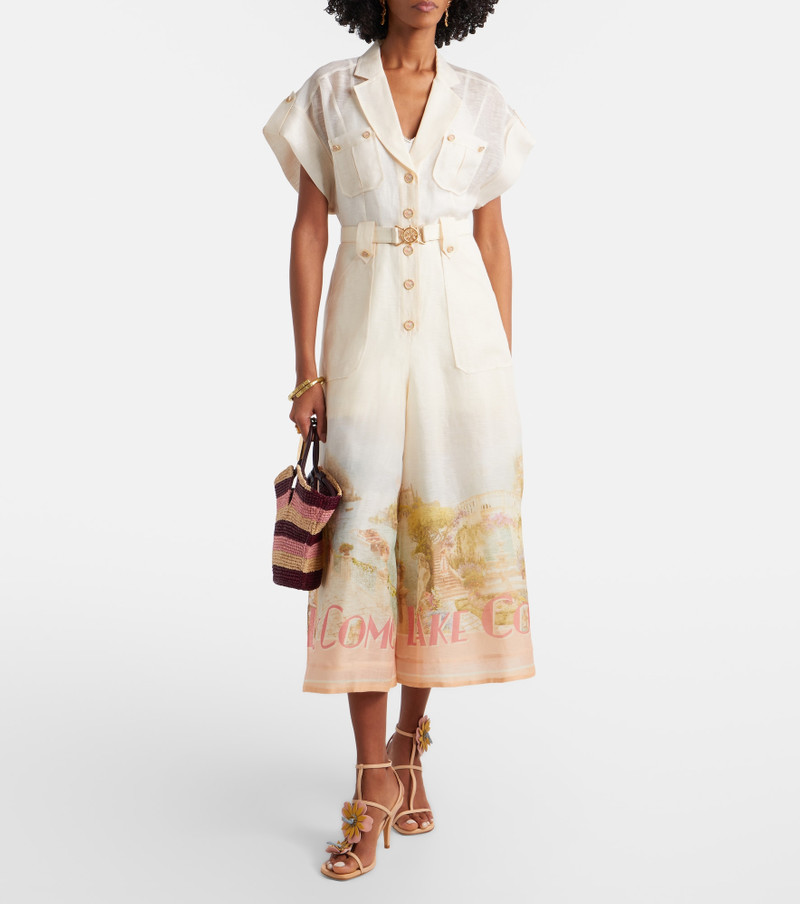 Zimmermann Como linen and silk jumpsuit outlook
