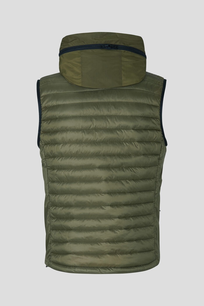 Casan Quilted vest in Olive green - 9