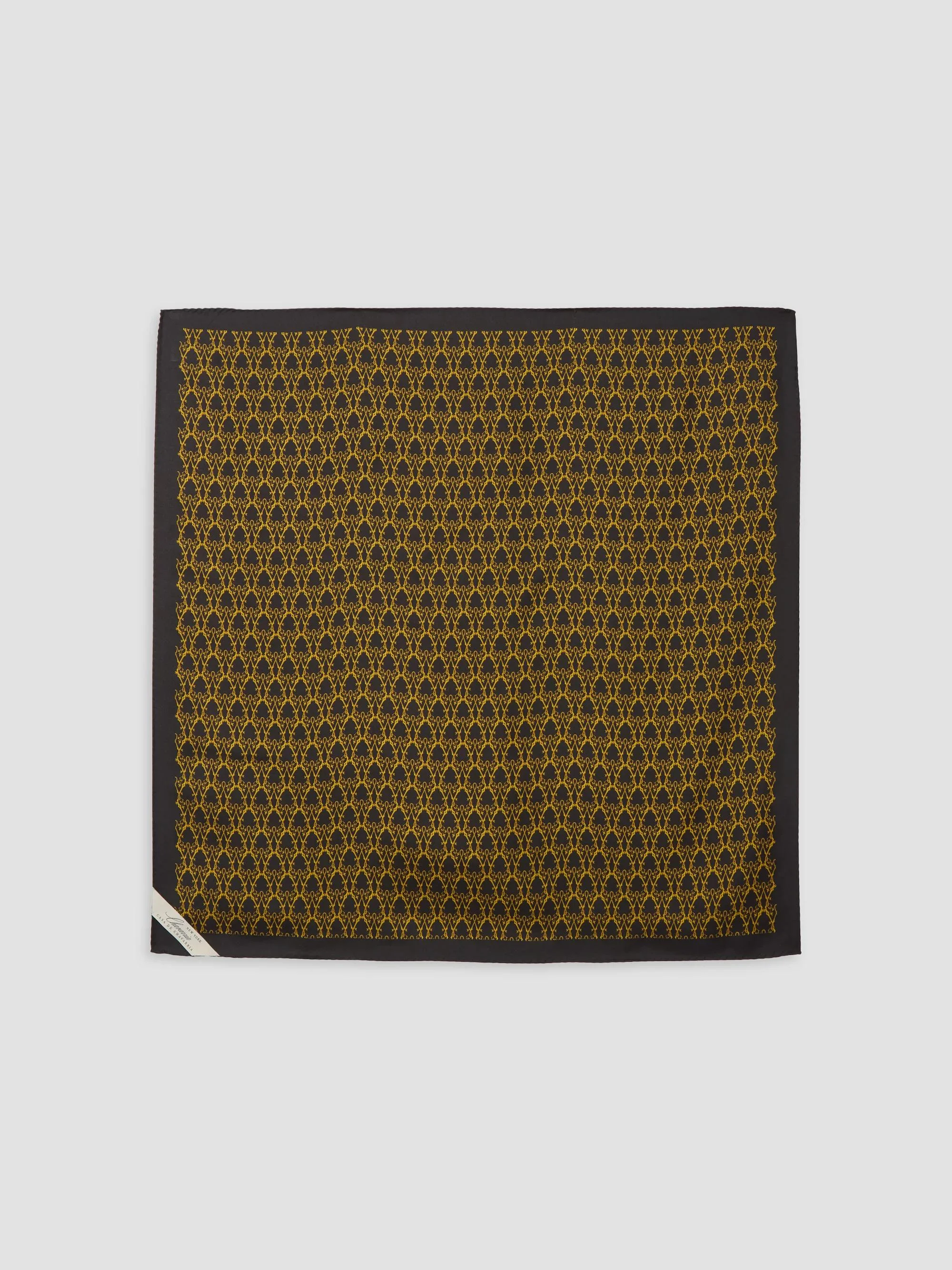 Men's Silk Square Scarf - Black Beauty - 1