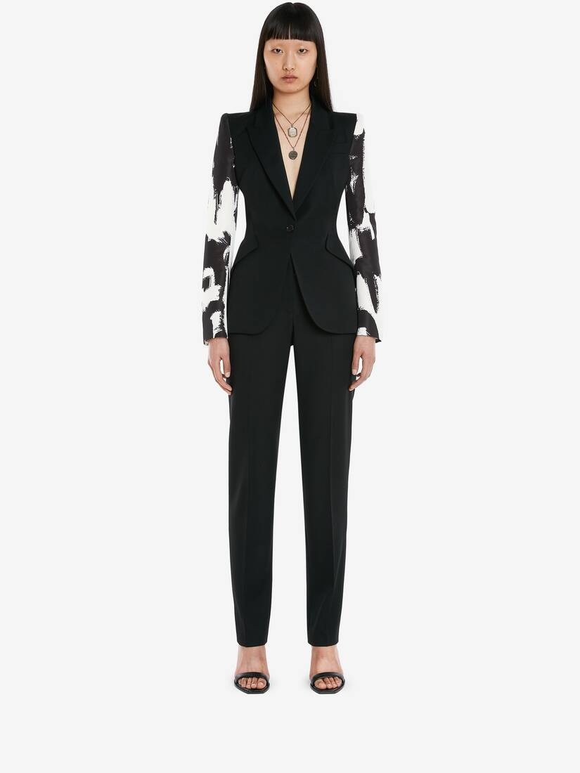 Mcqueen Graffiti Sleeve Jacket in Black - 2