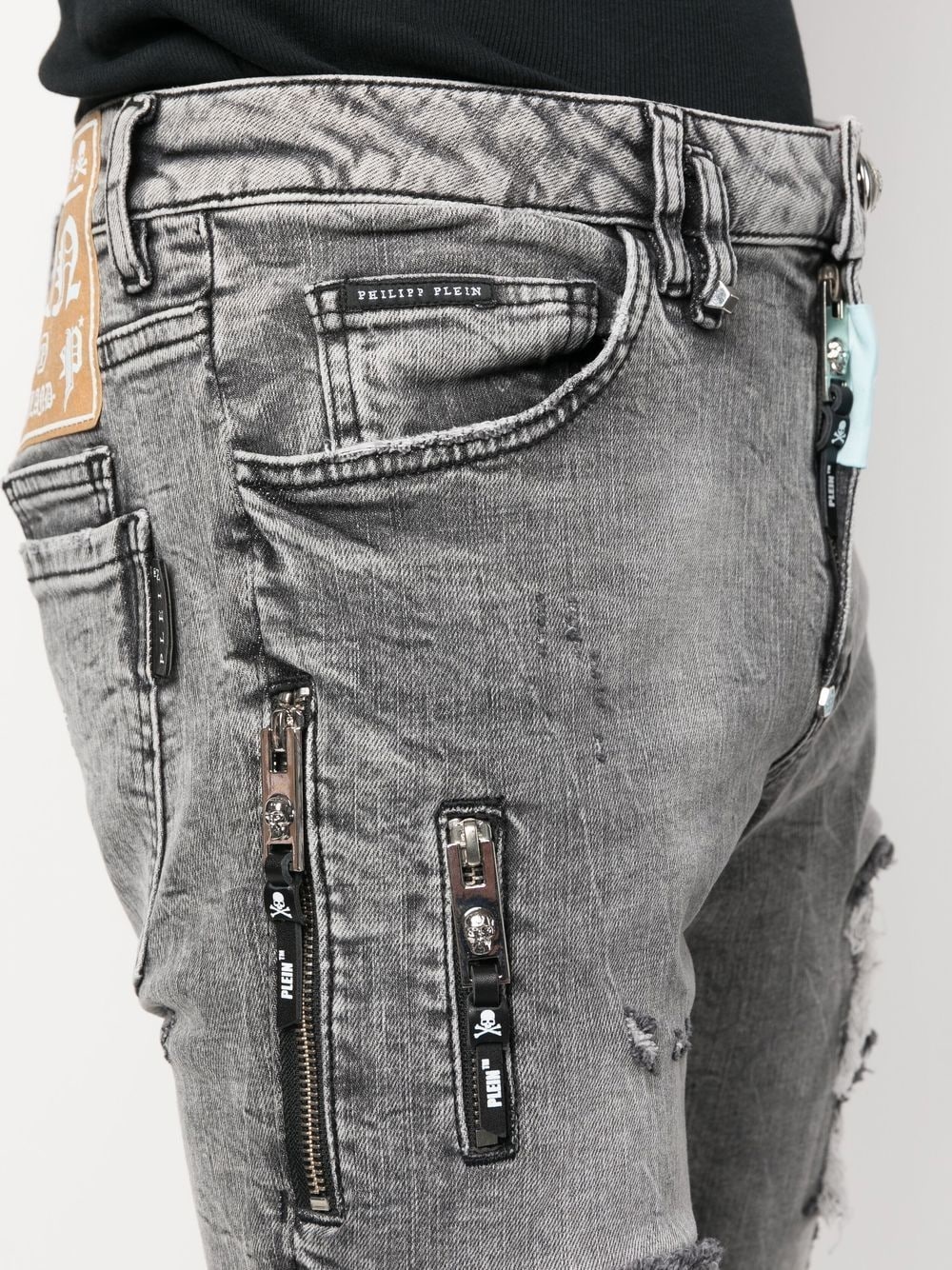 ripped slim-cut jeans - 5