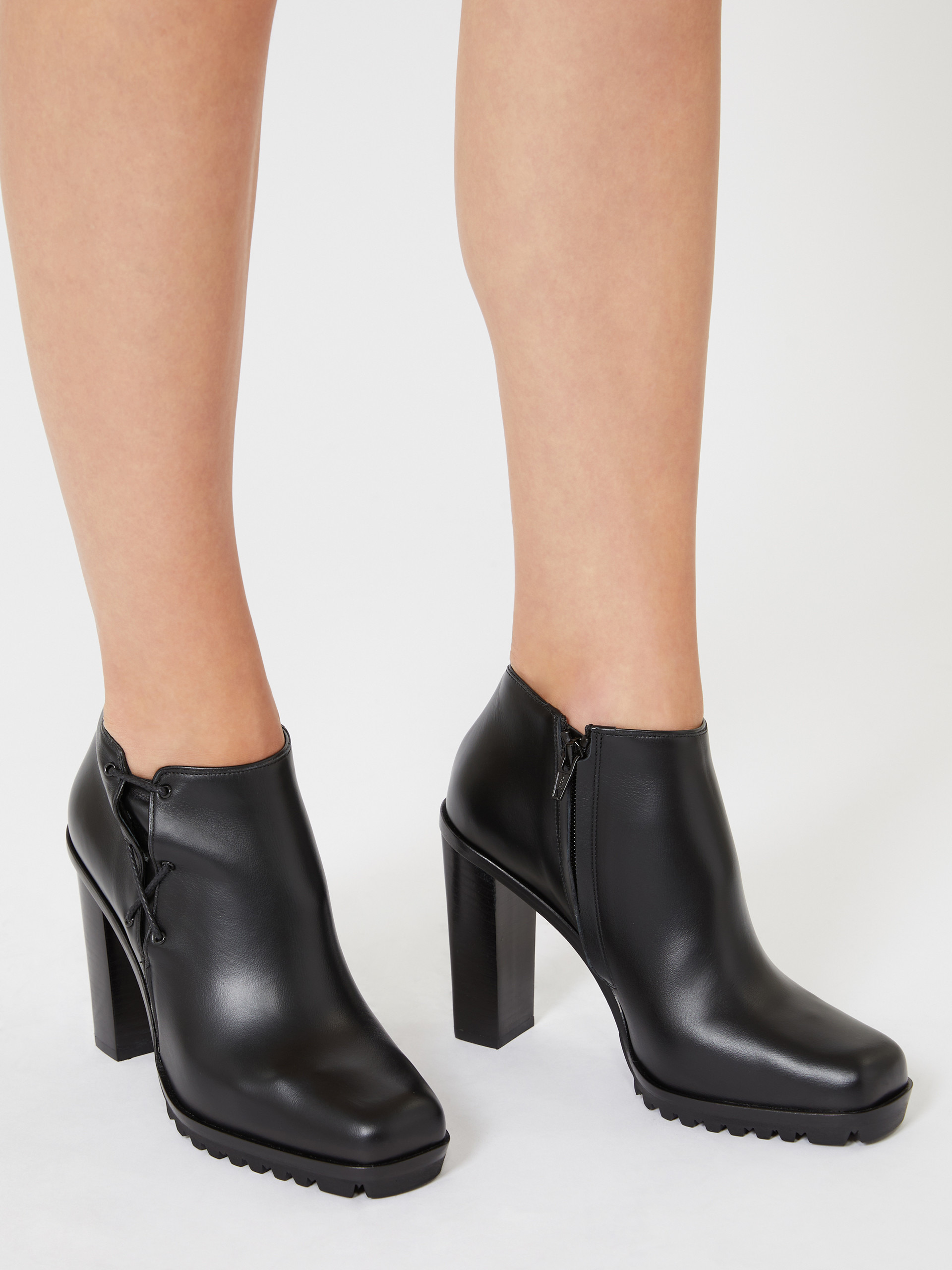 BRAIDY Smooth leather booties - 7