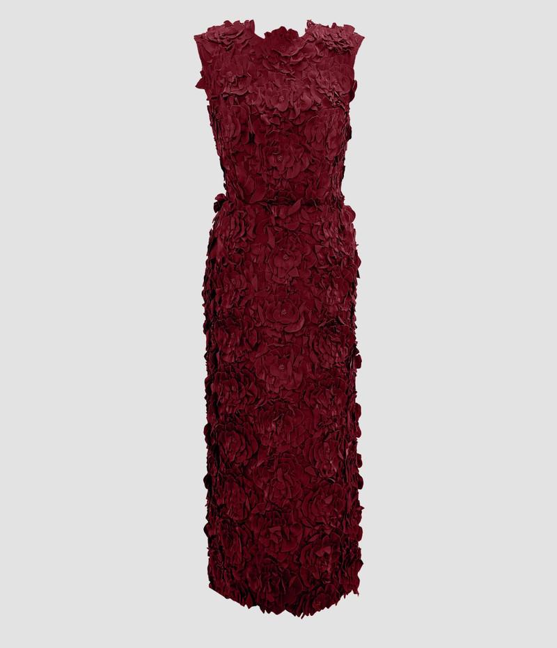 Erdem MULTI-DIMENSIONAL CRUSHED SATIN MIDI DRESS outlook