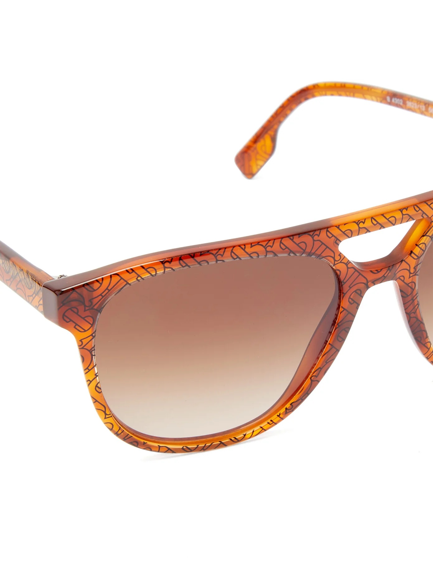 TB-print aviator acetate sunglasses - 6