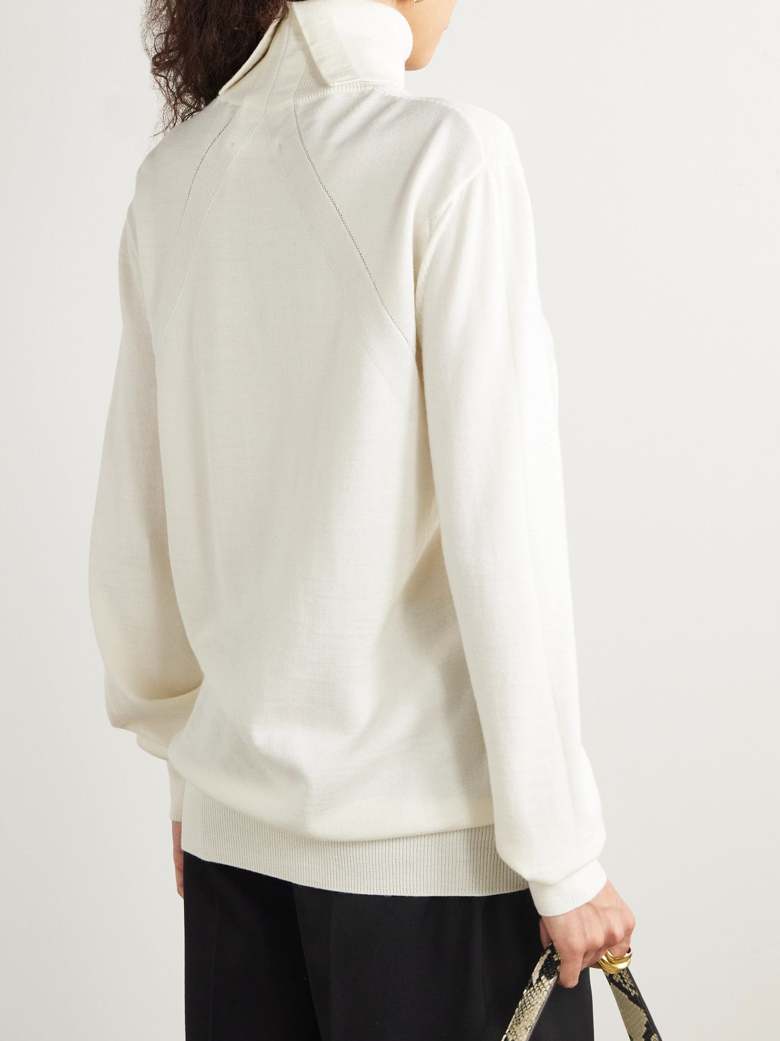 Wool turtleneck sweater Beige - 3