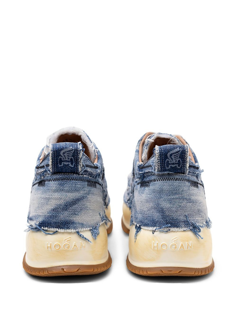frayed denim platform sneakers 3