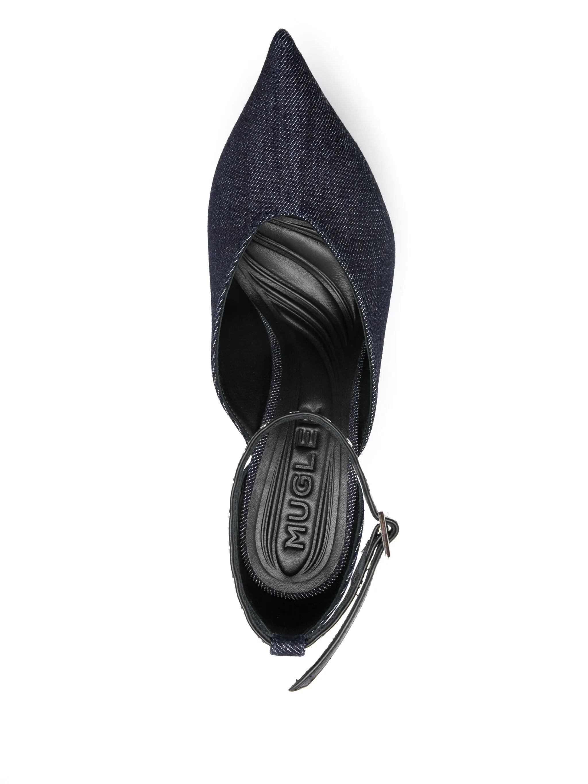 140mm Denim Strappy Pumps - 2